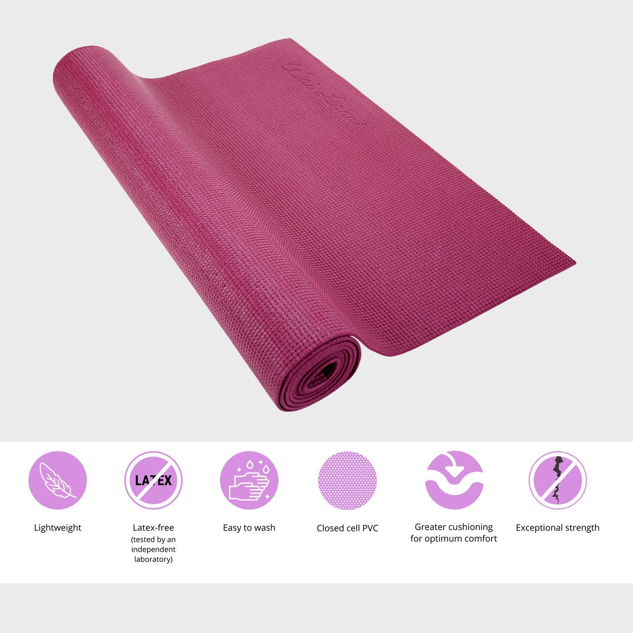 YOGI MAT™ Lily Pond - Purple    -  1/8"H x 24"W x 68"L
