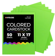Hygloss Colored Cardstock - 11"x17", 50 sheets, Light Green