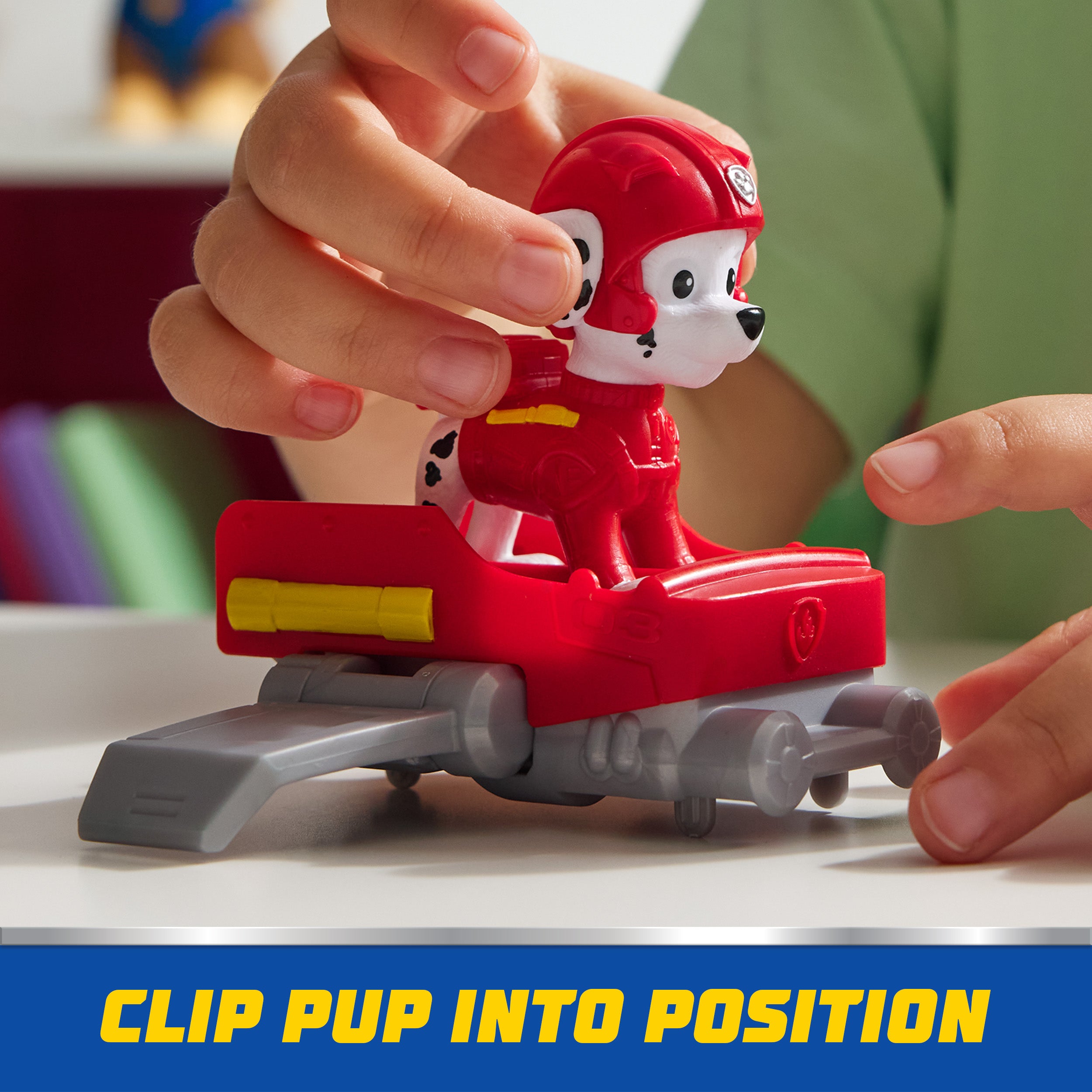 PAW Patrol: Action Pups Marshall Action Figure & Hoverboard Airplane Toy with Foldable Wings, Kids Toys for Boys & Girls Ages 3 and up