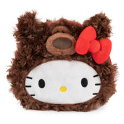 GUND Sanrio Hello Kitty Philbin Teddy Bear Plush Pouch with Zipper for Ages 1 and Up, Brown, 5.5”
