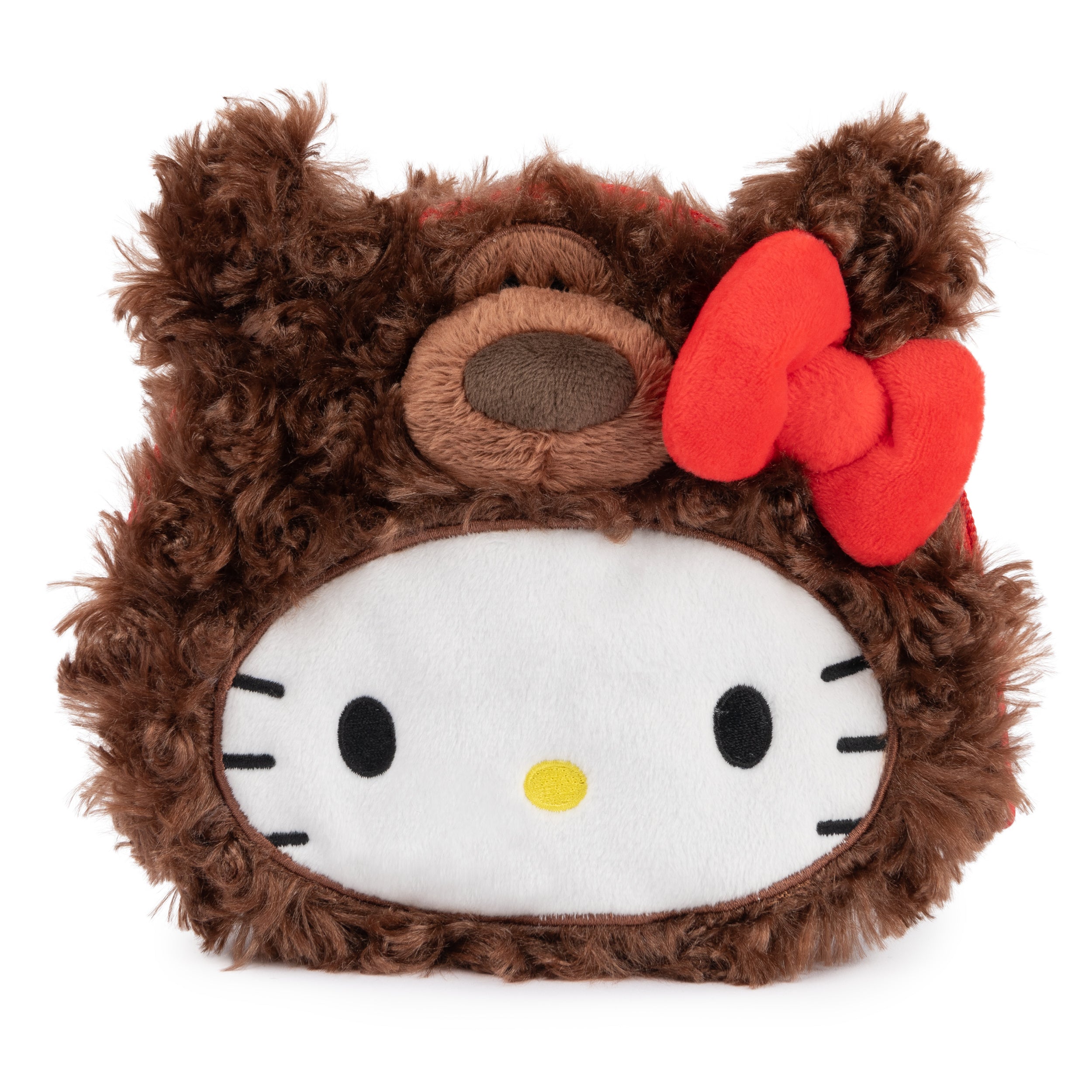GUND Sanrio Hello Kitty Philbin Teddy Bear Plush Pouch with Zipper for Ages 1 and Up, Brown, 5.5”