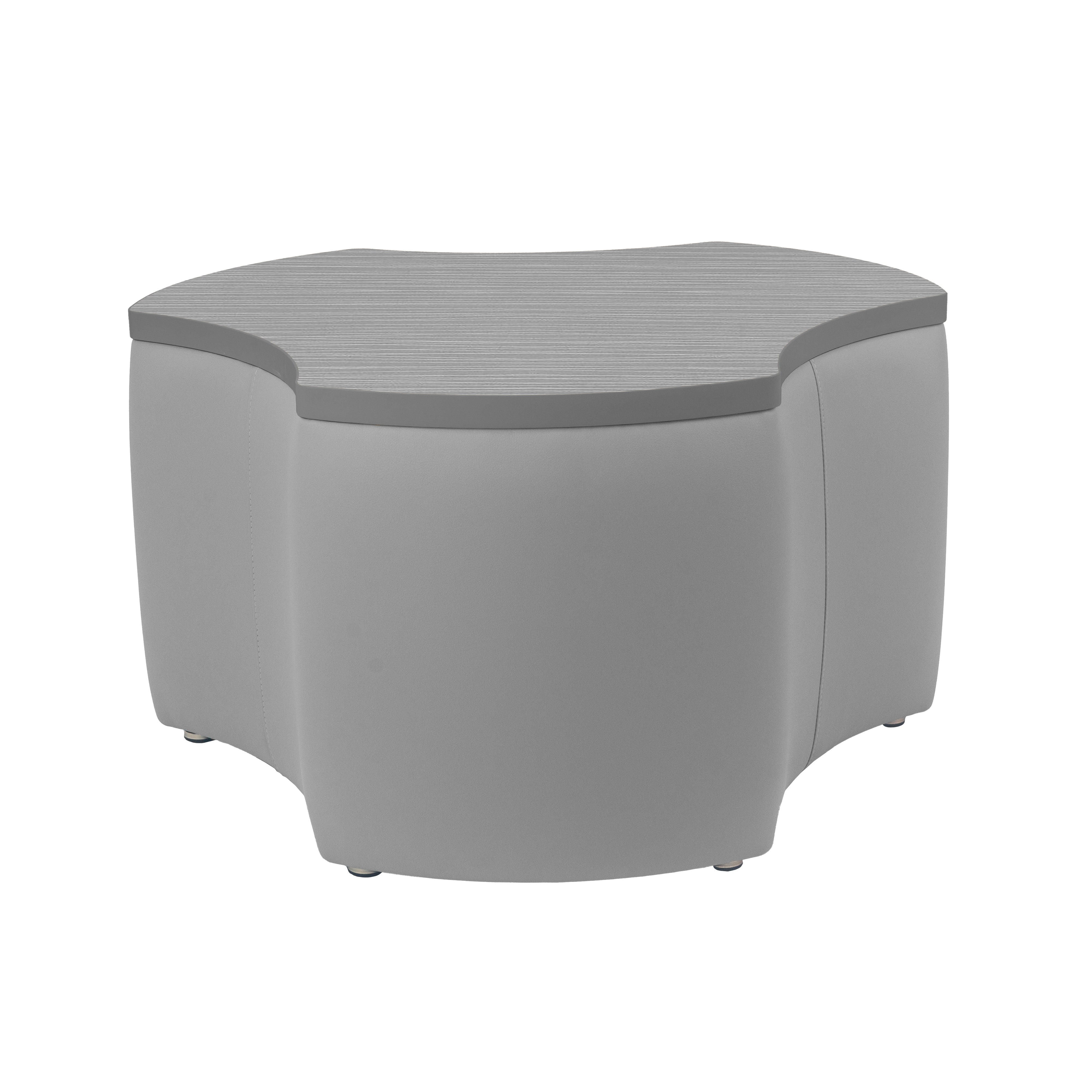 Pro Series Upholstered Cog Ottoman Table 18" Height - Gray/Cosmic Strandz