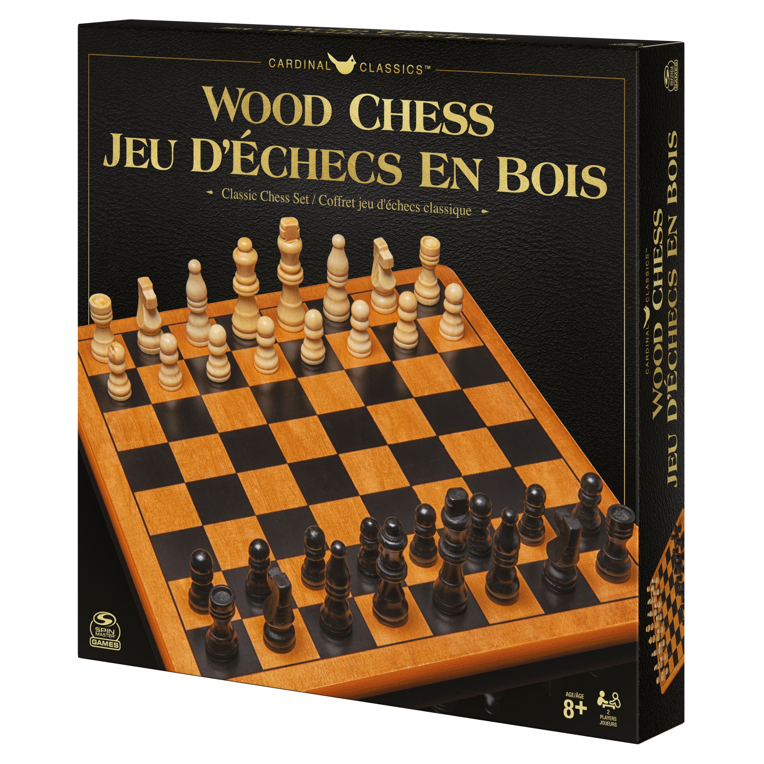 Cardinal Classics, Wood Chess Set with Chess Board and Wood Chess Pieces 2-Player Strategy Board Game, for Adults and Kids Ages 8 and up
