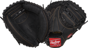Rawlings Renegade Series Catchers Mitt 32.5-Inch Baseball Glove - Left Hand Thrower - Black