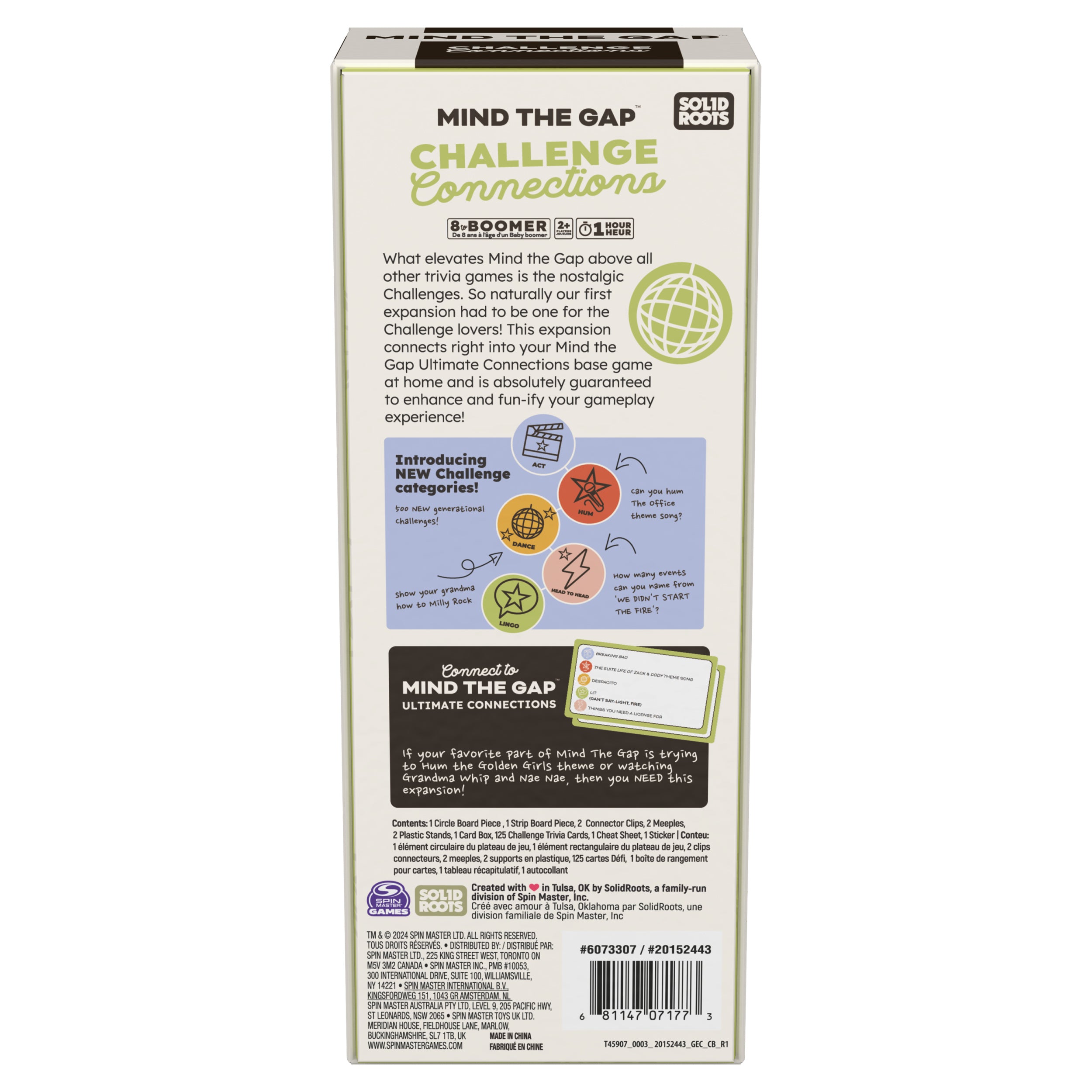 Spin Master Games, SolidRoots Mind the Gap Challenge Connections, Expansion Pack for the MTG Ultimate Connections Trivia Game for the Generations, Family Game Night, 2 & Up Players, for Ages 8 & Up
