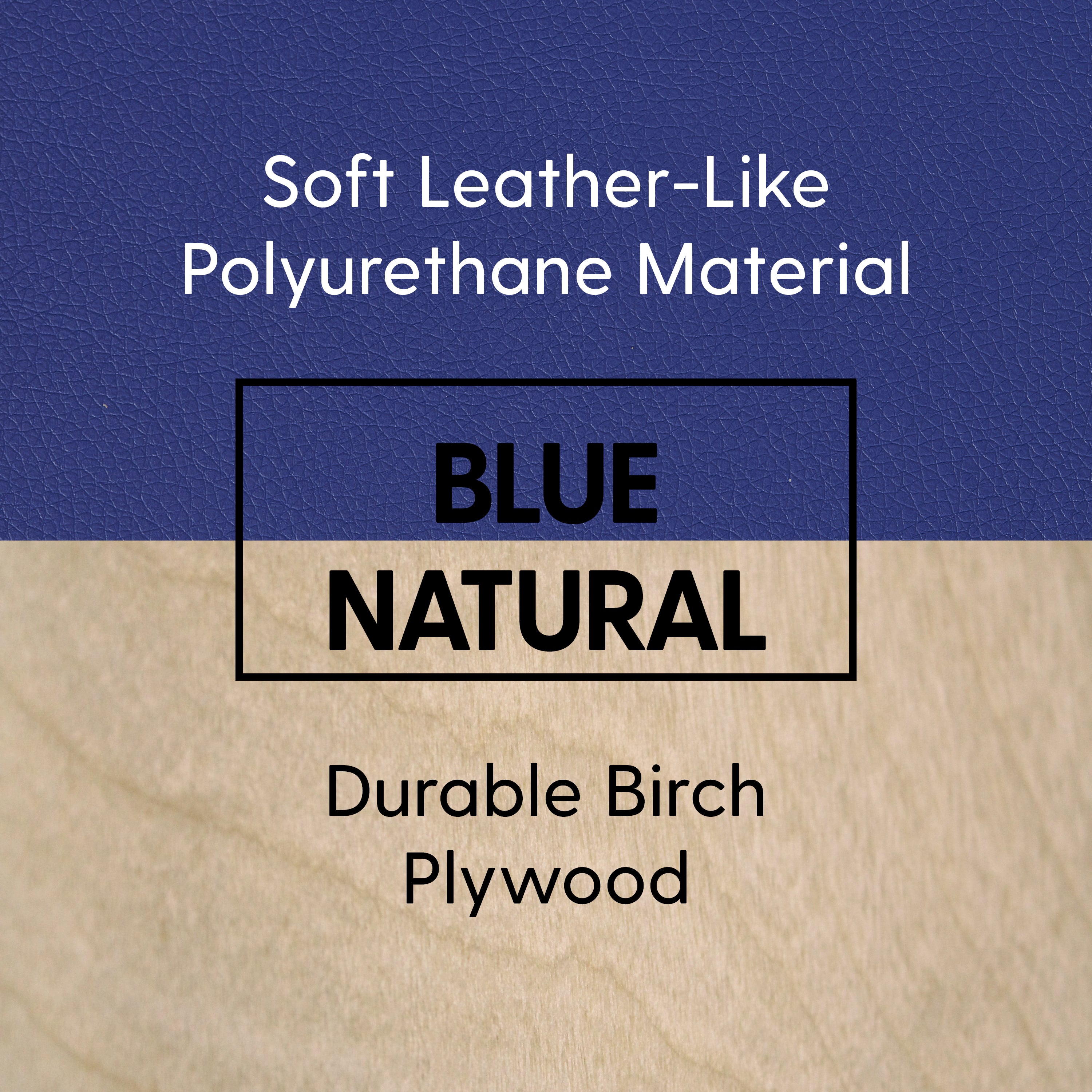 Birch 8-Compartment Storage Bench - Natural/Blue