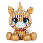 P.Lushes Designer Fashion Pets Natalie Von Corn Premium Unicorn Stuffed Animal, Gold and Blue, 6”