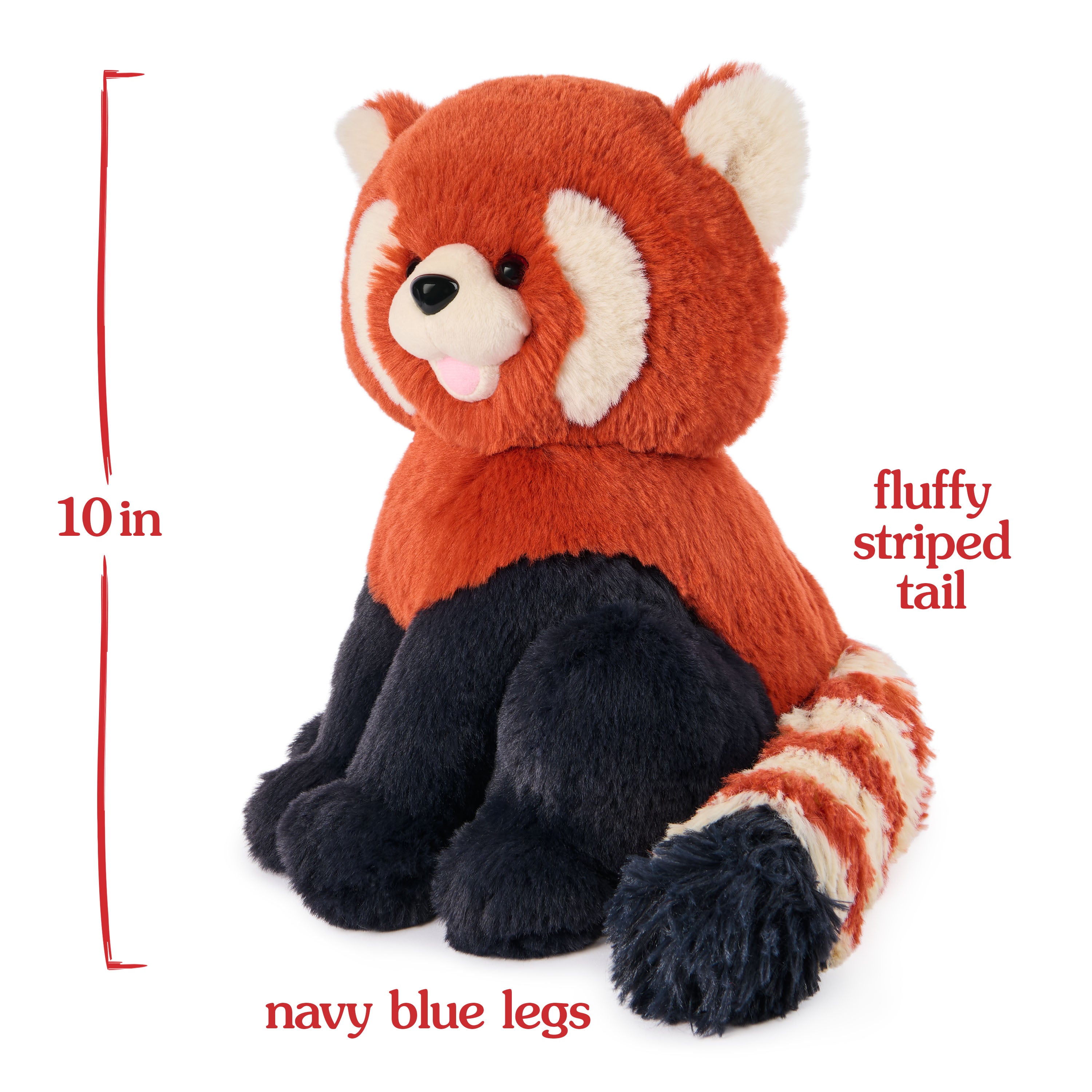 GUND Cedar Red Panda Plush, Premium Red Panda Stuffed Animals for Ages 1 and Up, Orange/Blue, 10”