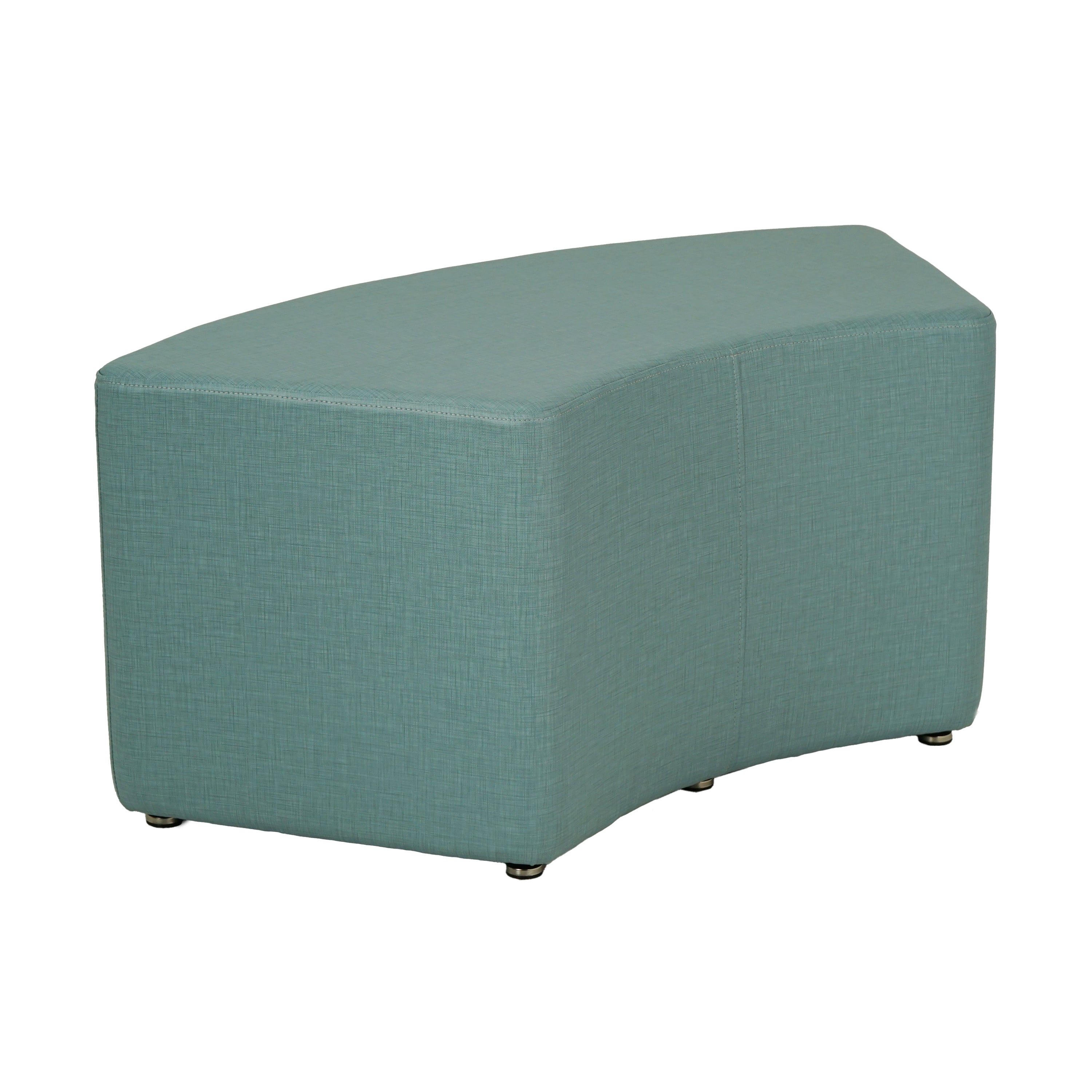 Pro Series Upholstered S Curve Ottoman 18" Height - Sky Blue Crosshatch