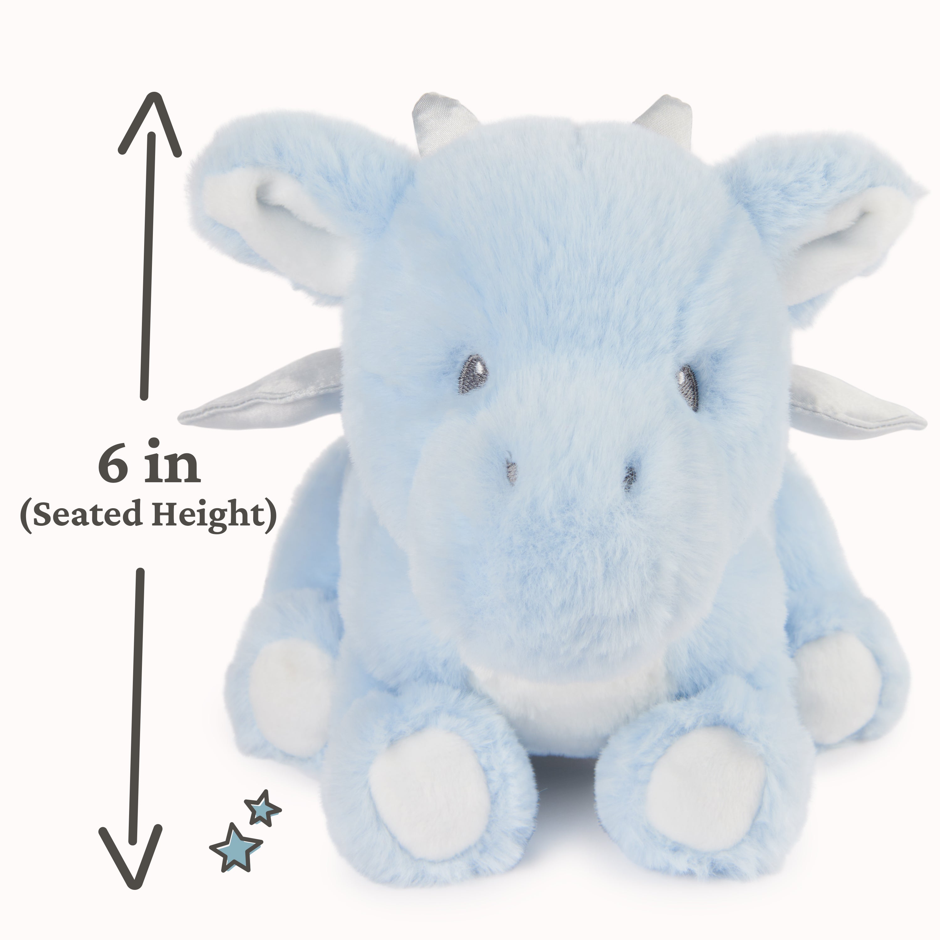 Baby GUND Zephie Dragon Plush, Stuffed Animal for Babies and Toddlers, Blue, 10”