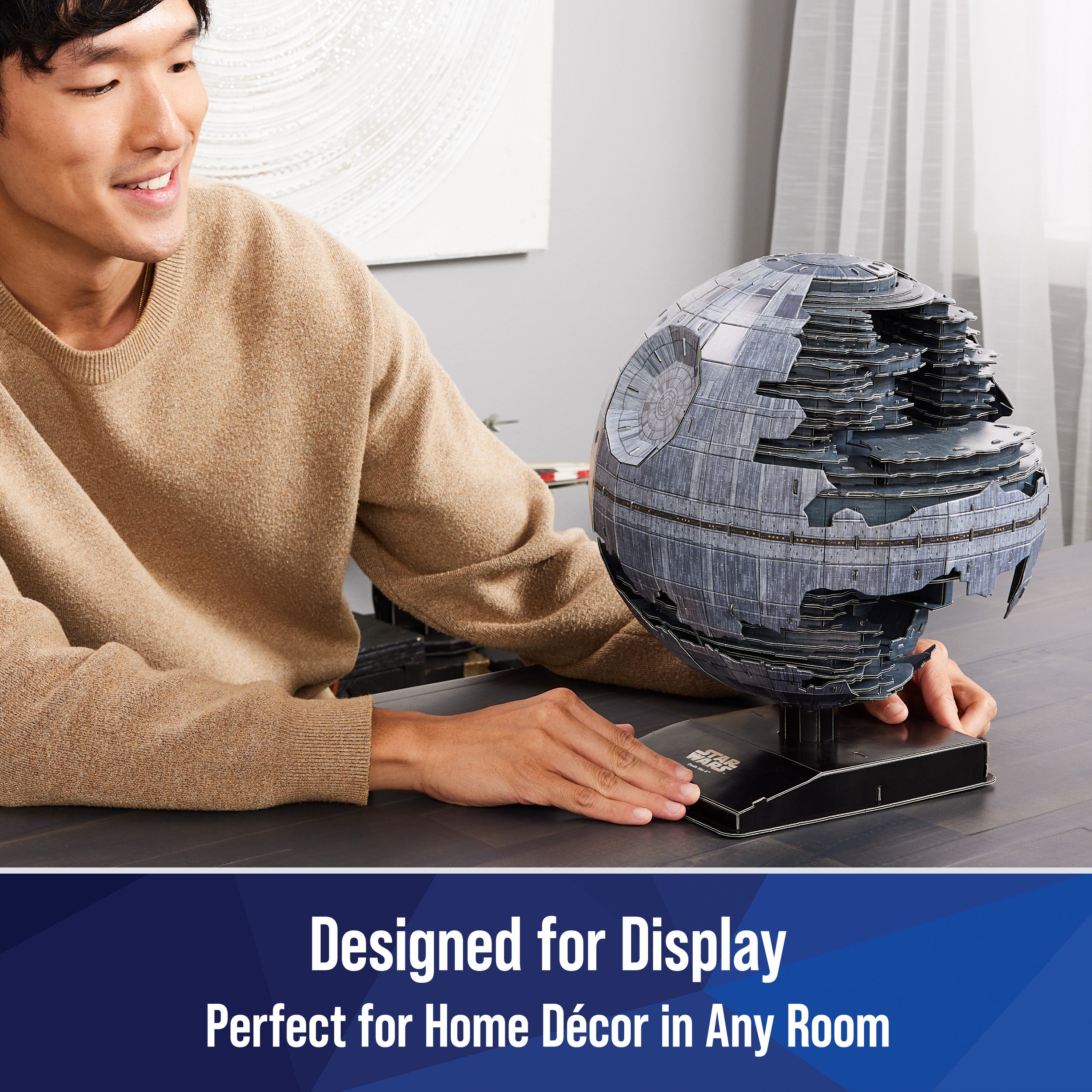 4D Build Star Wars Deluxe Death Star II Cardstock 3D Model Kit, Star Wars Gifts, Toys for Fans & Collectors, Adults & Teens 12+