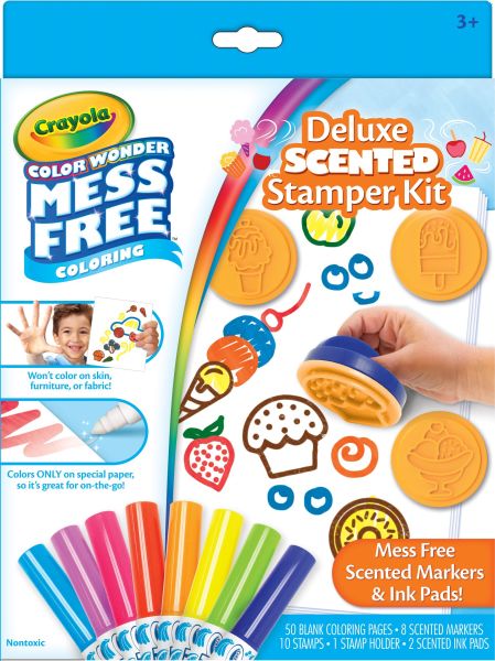 Crayola Color Wonder Mess Free Coloring Set, 50 Blank Coloring Pages, Scented Color Wonder Stamps and Markers, Refill Set