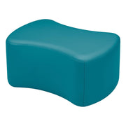 Pro Series Upholstered Bowtie Ottoman 12" Height - Teal