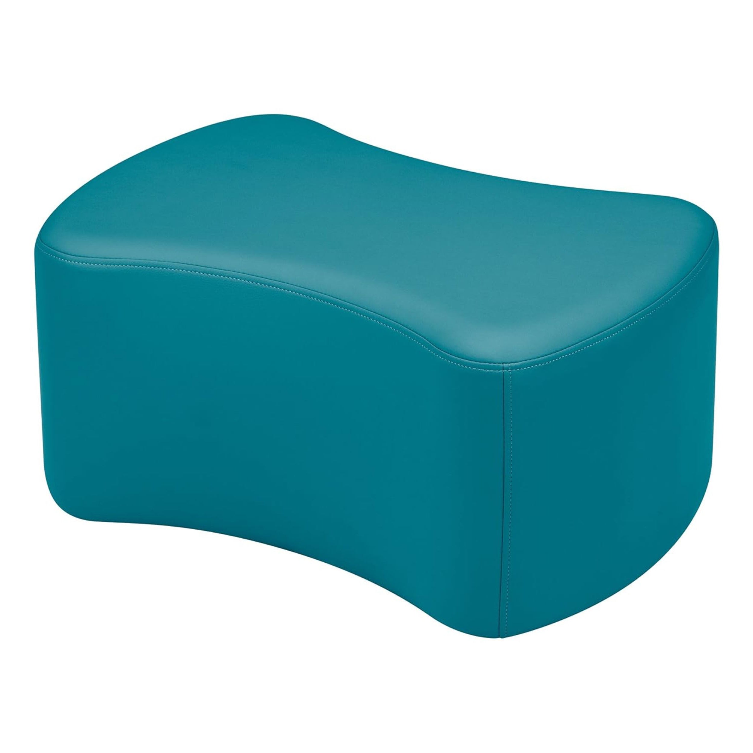 Pro Series Upholstered Bowtie Ottoman 12" Height - Teal
