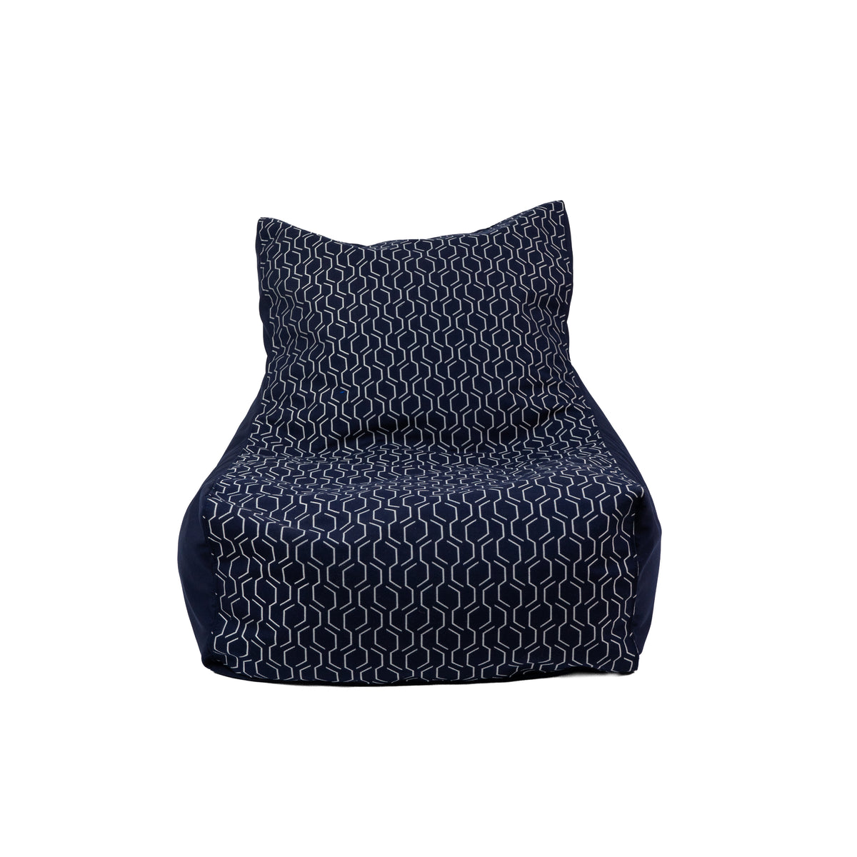 Oudoor Bean Bag Lounger with Sunbrella - Adaptation Indigo/Canvas Navy