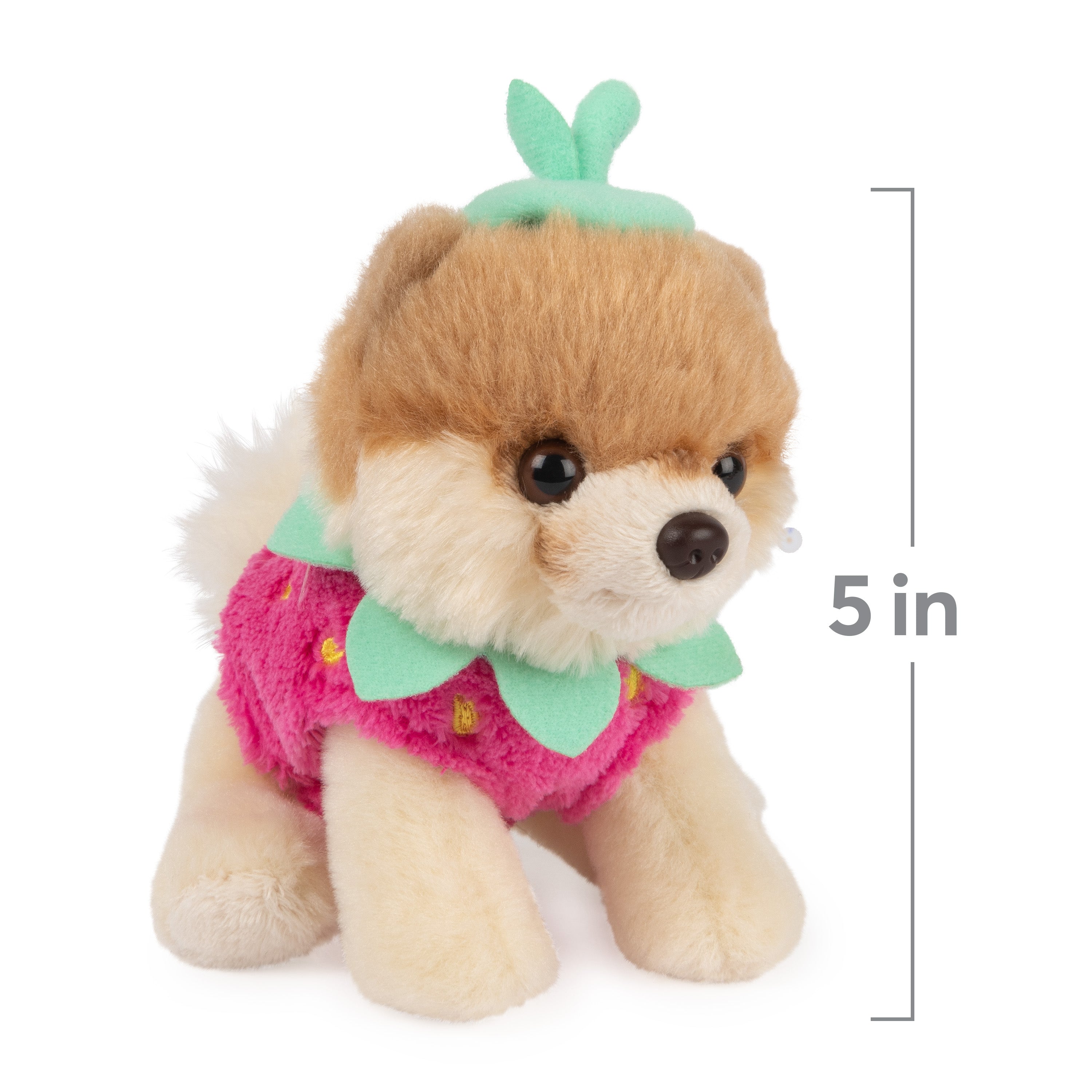 GUND Boo, The World’s Cutest Dog Strawberry Plush Toy, Pomeranian Stuffed Animal for Ages 1 and Up, Spring Decor, 5”