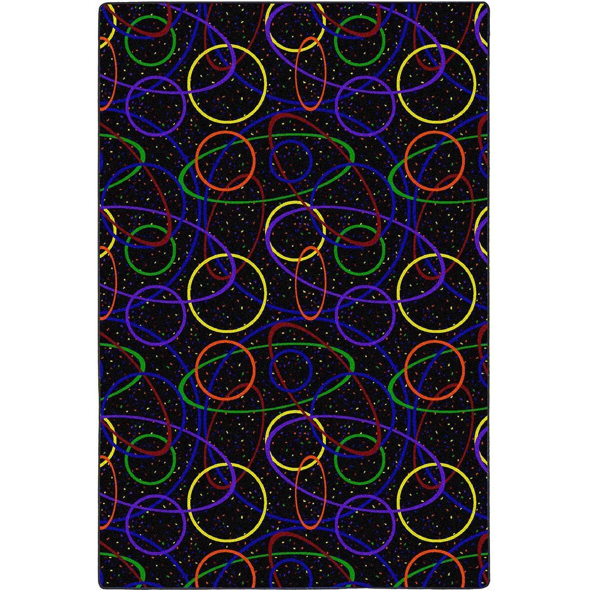 Looped 12' x 6' area rug in color Fluorescent
