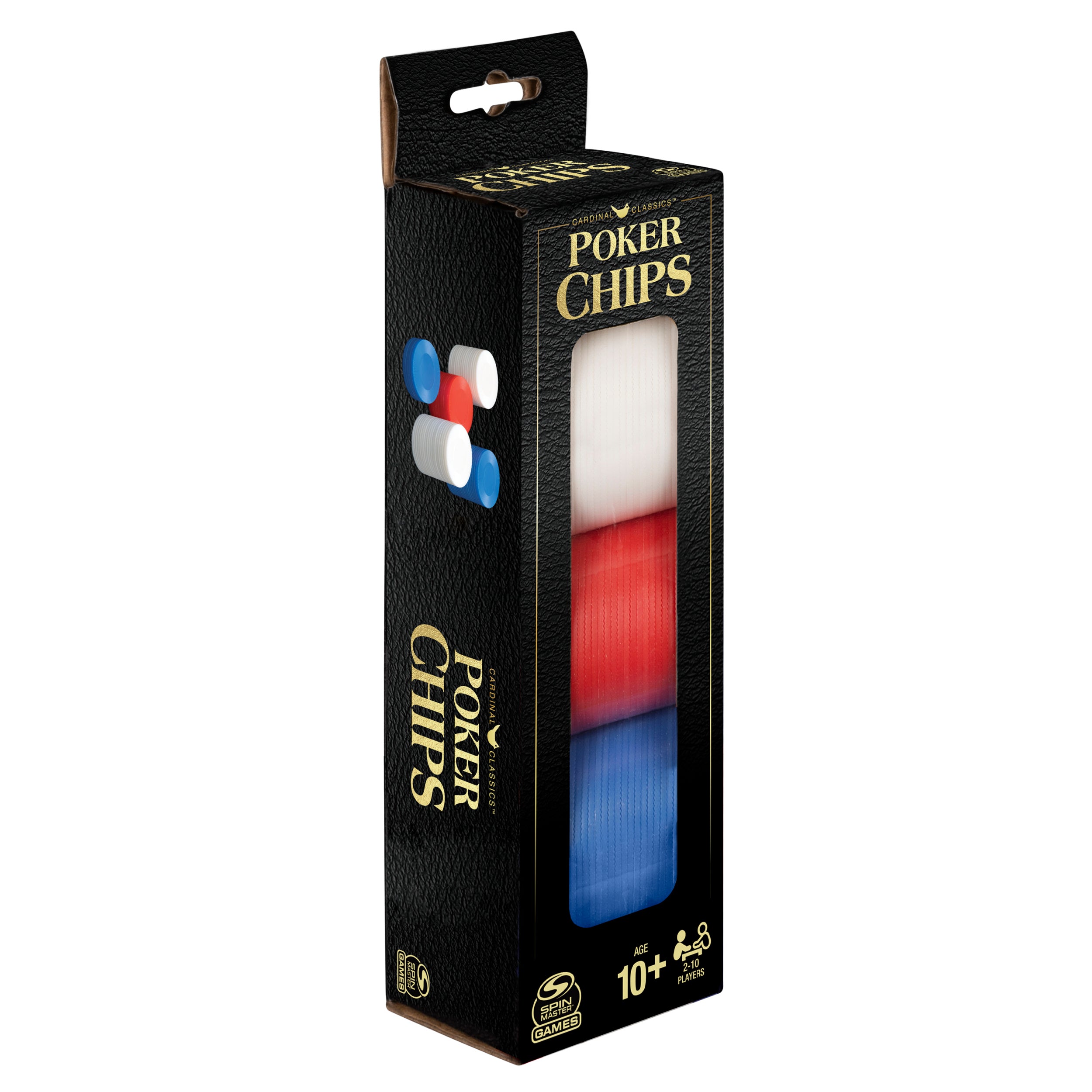 Spin Master Games, Cardinal Classics, 100-Piece Colored Poker Chips Set, for Families and Kids Ages 8+