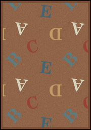 Love Letters 5'4" x 7'8" area rug in color Antique