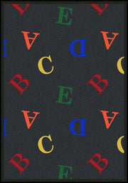 Love Letters 3'10" x 5'4" area rug in color Licorice