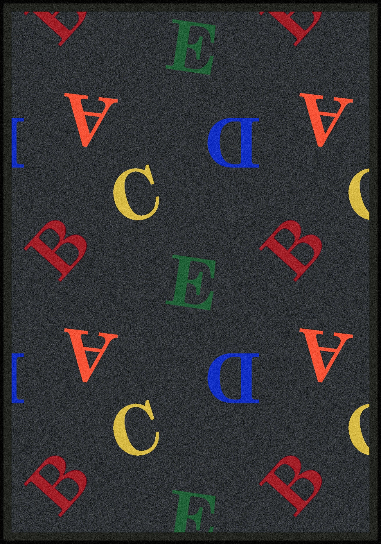 Love Letters 7'8" x 10'9" area rug in color Licorice