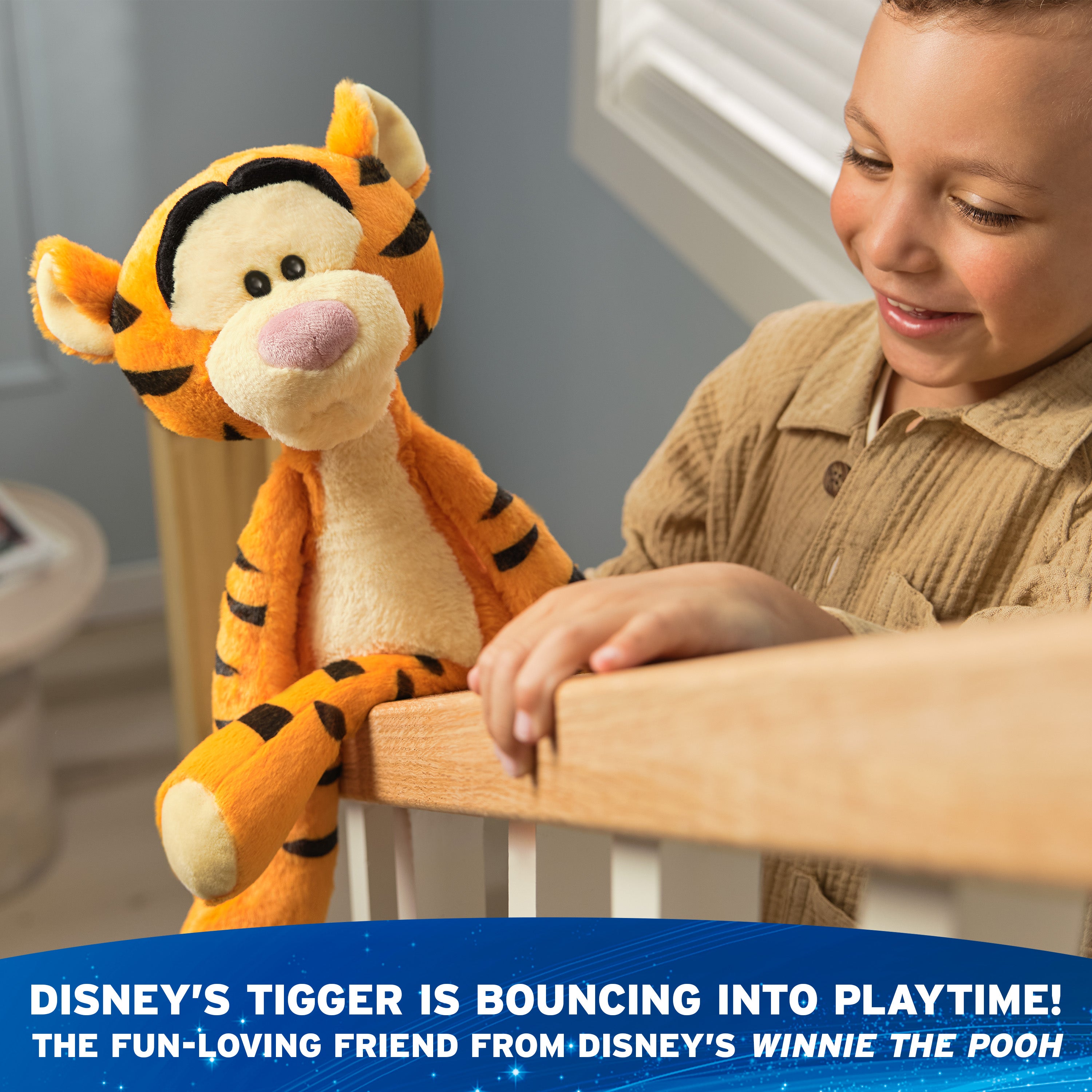 GUND Disney Official Tigger Toothpick Plush, Winnie the Pooh, Tigger Stuffed Animal for Ages 1 and Up, Orange, 15”