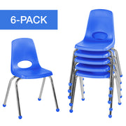 16" Stack Chair with Ball Glides - Blue