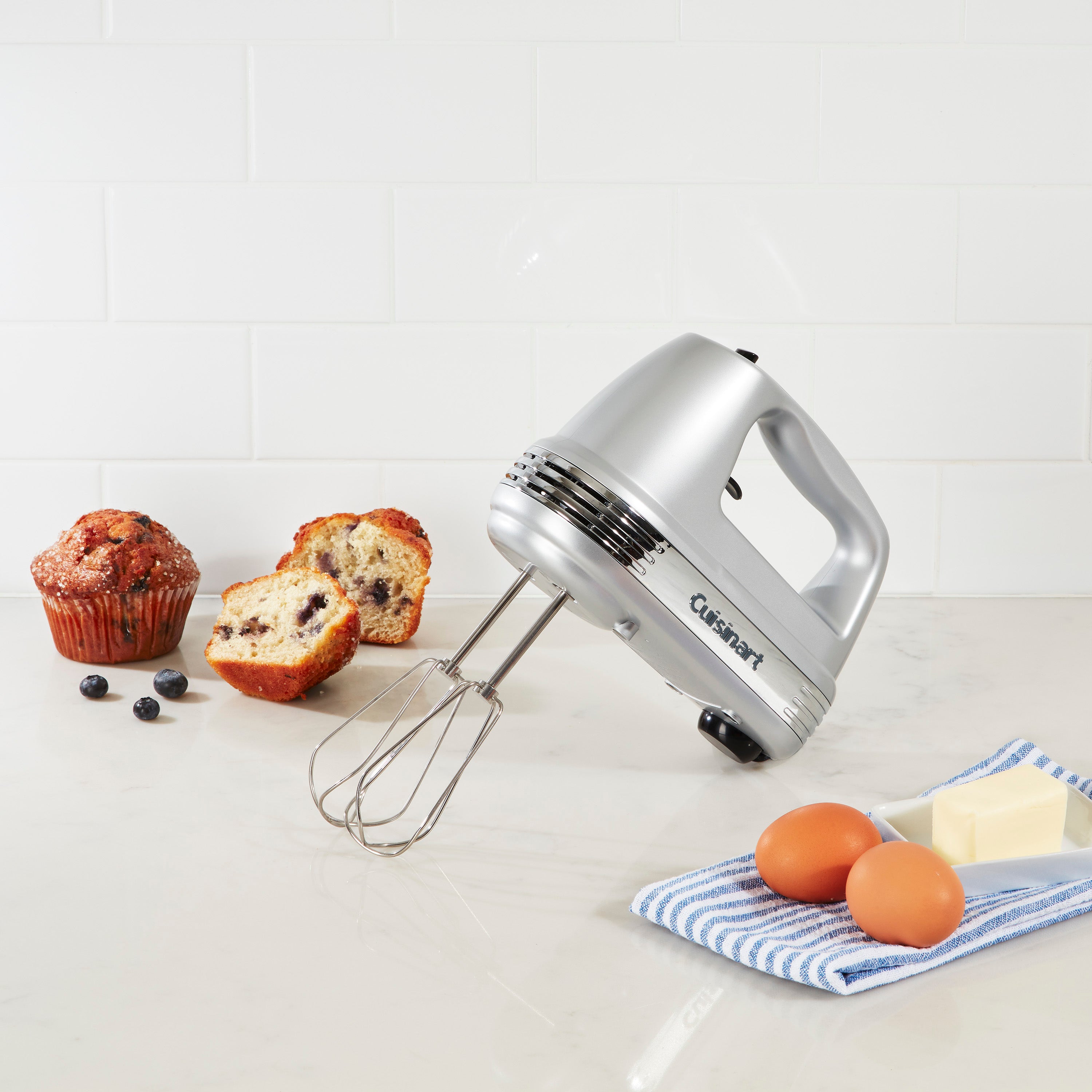 Power Advantage PLUS 9 Speed Hand Mixer with Storage Case - Brushed Chrome