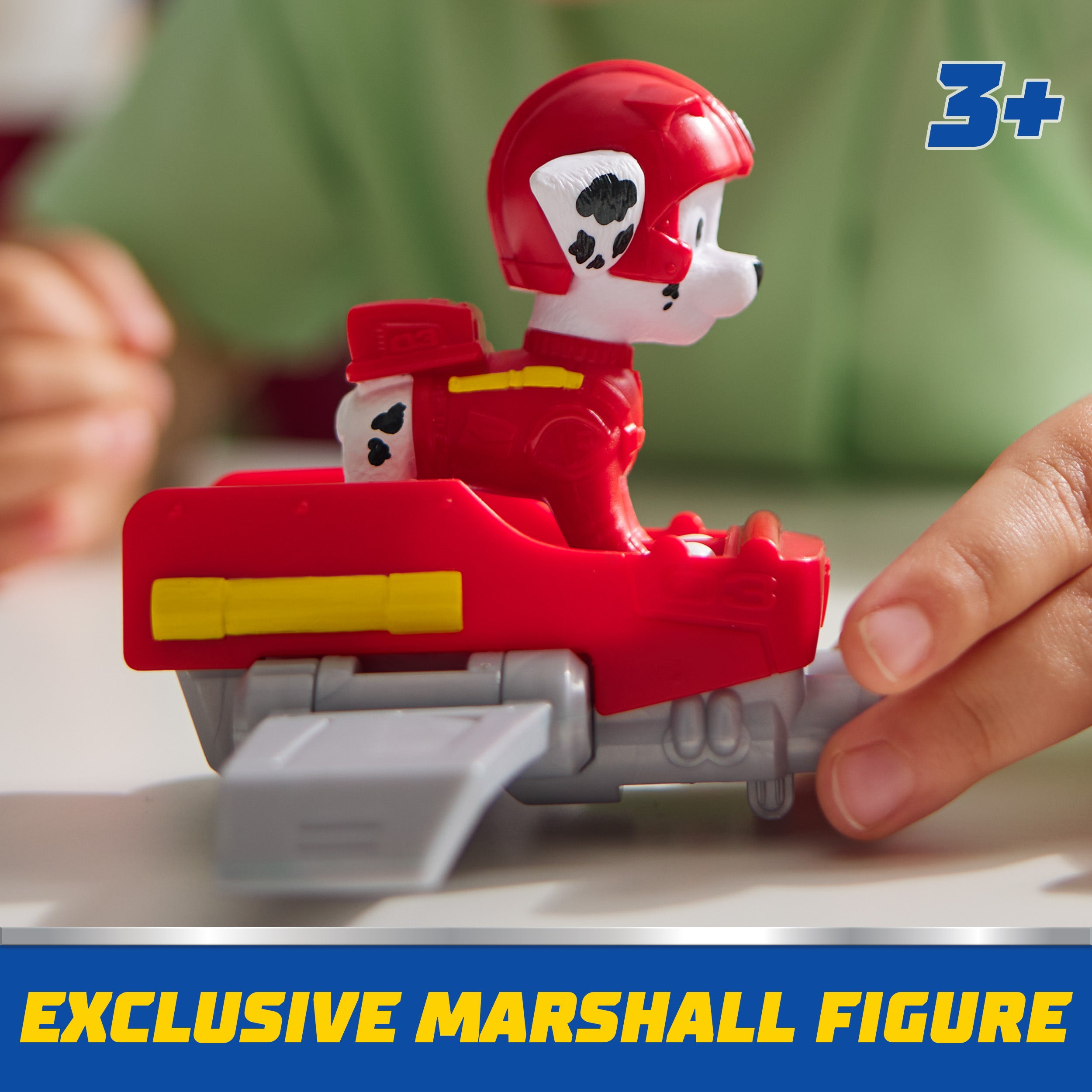 PAW Patrol: Action Pups Marshall Action Figure & Hoverboard Airplane Toy with Foldable Wings, Kids Toys for Boys & Girls Ages 3 and up