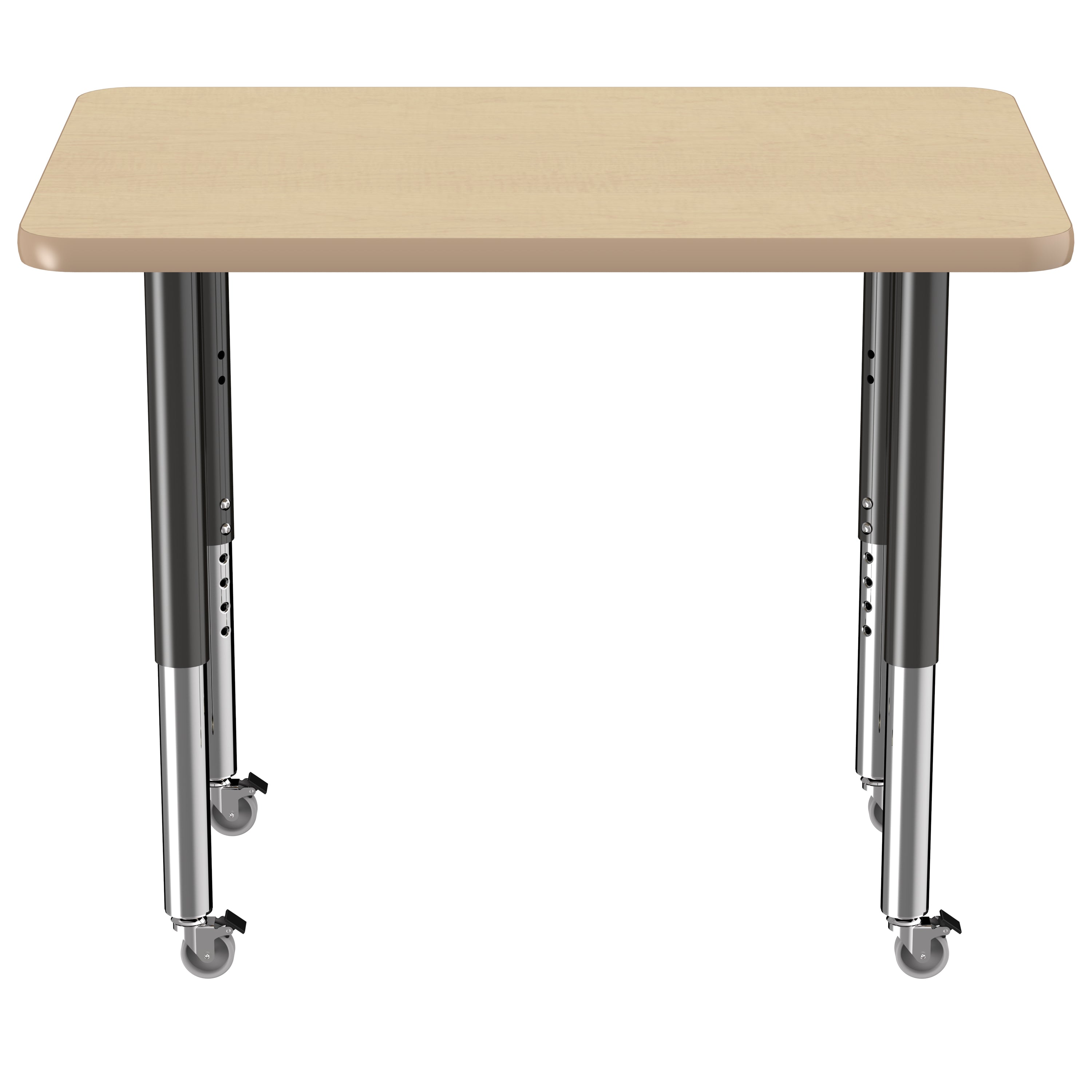 24" x 36" Rectangle T-Molding Activity Table with Adjustable Super Legs - Maple/Maple/Black
