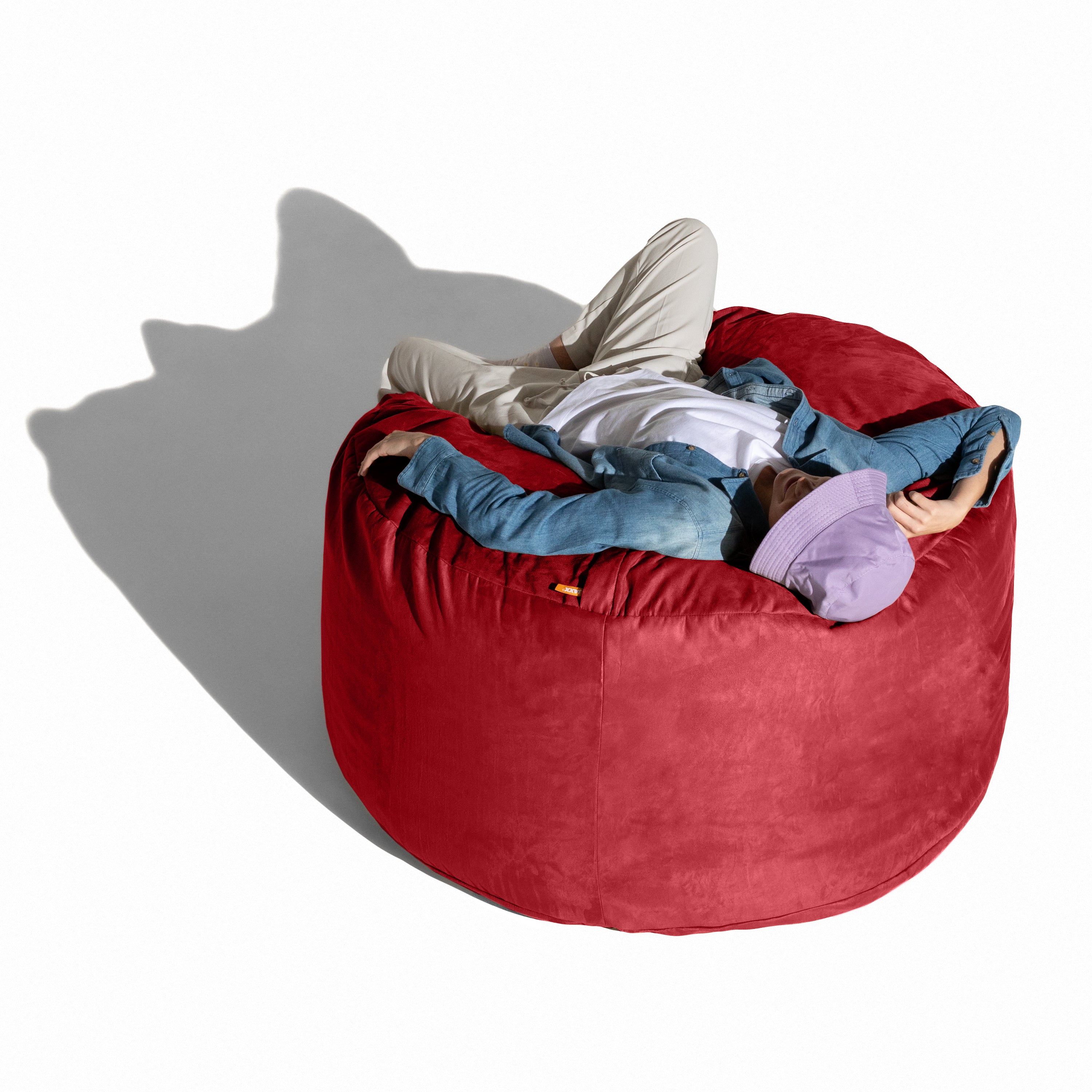 Jaxx 4 ft Round Bean Bag Chair for Adults, Cinnabar