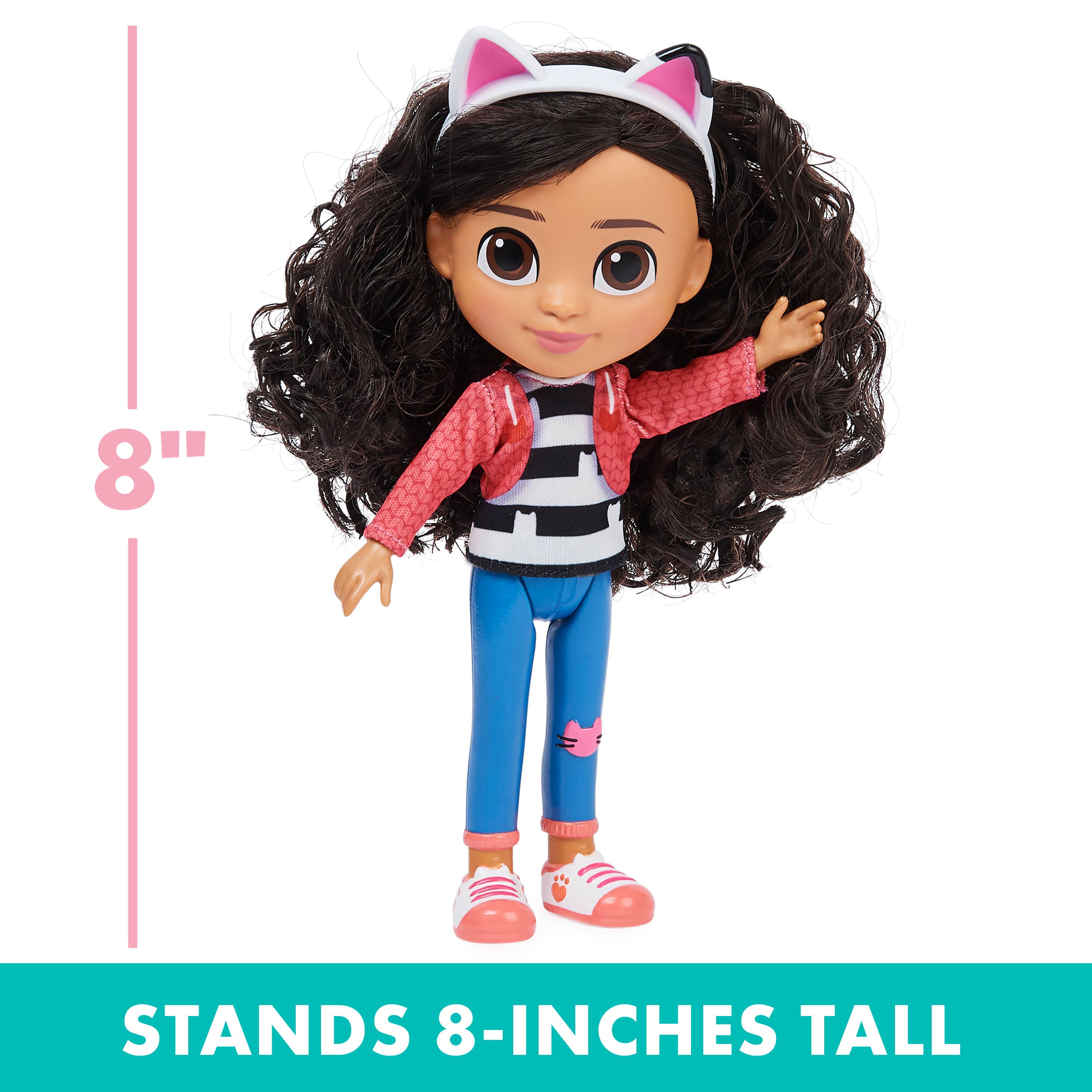 Gabby’s Dollhouse, 8-inch Gabby Girl Doll, Kids Toys for Ages 3 and up