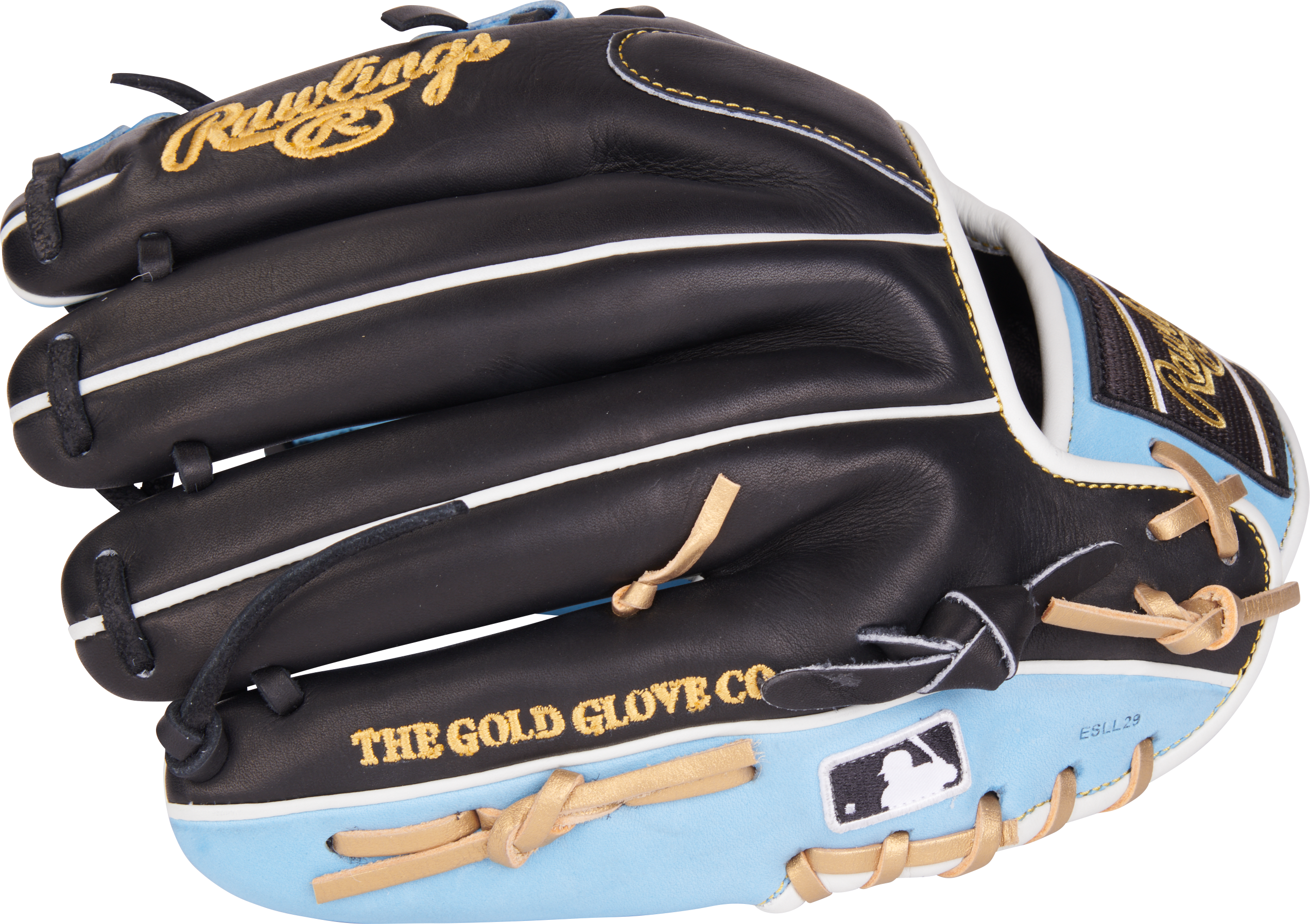 Rawlings Heart Of The Hide Series 11.75-Inch Baseball Glove  - Right Hand Thrower - Columbia Blue/Black