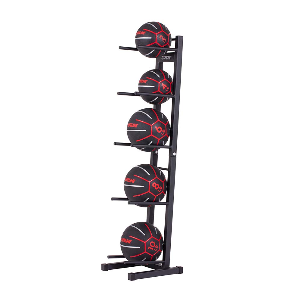 Medicine Ball Set 2Lb - 10Lb With Storage Rack (1 Box)