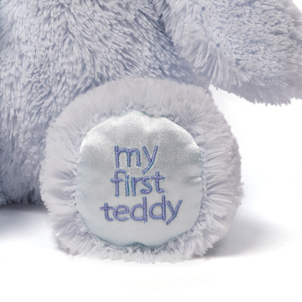 Baby GUND My First Teddy Bear, Ultra Soft Animal Plush Toy for Babies and Newborns, Blue, 10”
