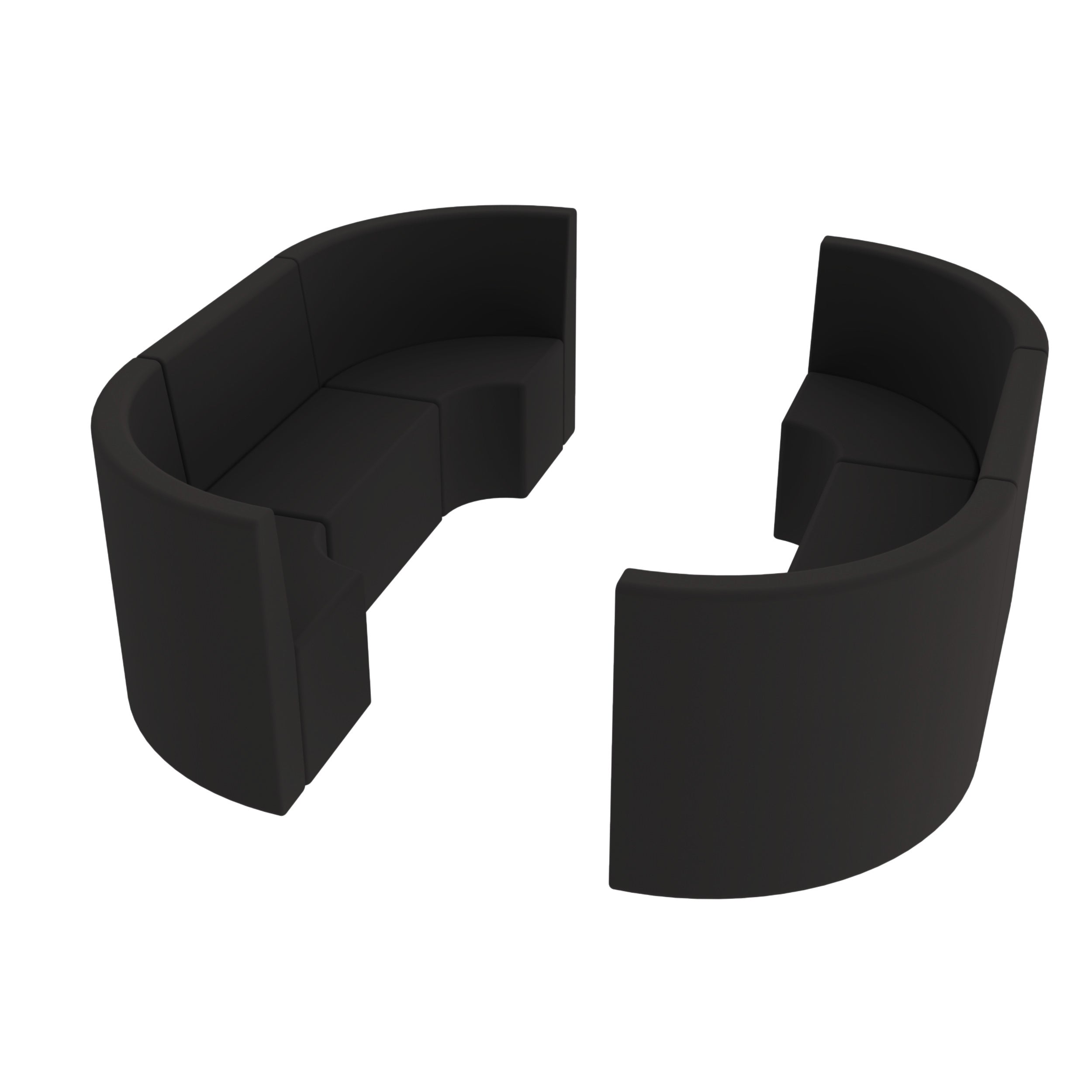 Pro Series Tallback Chairs 18" Seat Height, 6-Piece Set - Black