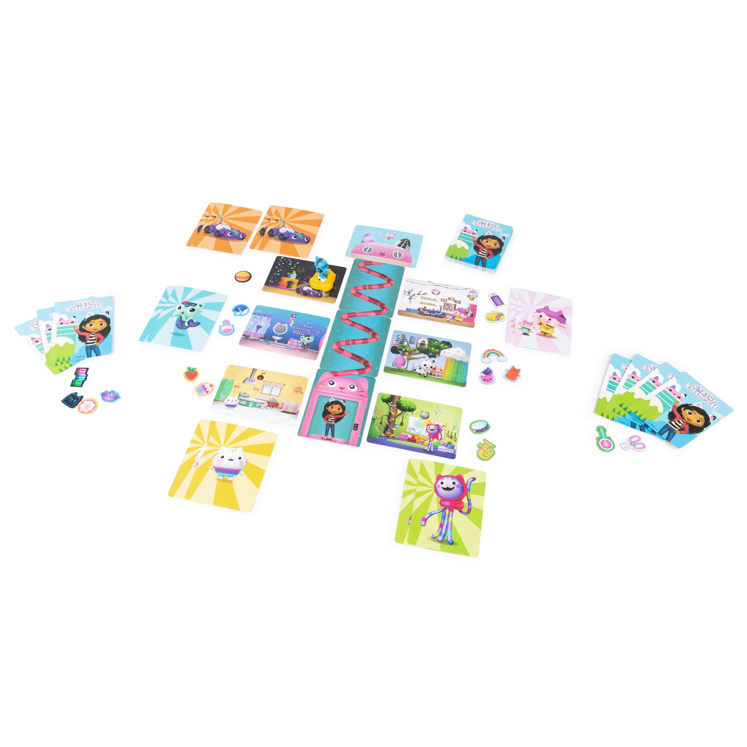 Gabby’s Dollhouse, Match-ical Dollhouse Game 2-Player Memory Matching Card Game Board Game Based on the Netflix Original Series, for Kids Ages 4 and up