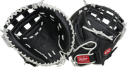 Rawlings Shut Out Series Catchers Mitt 31.5-Inch  Softball Glove - Right Hand Thrower - Black