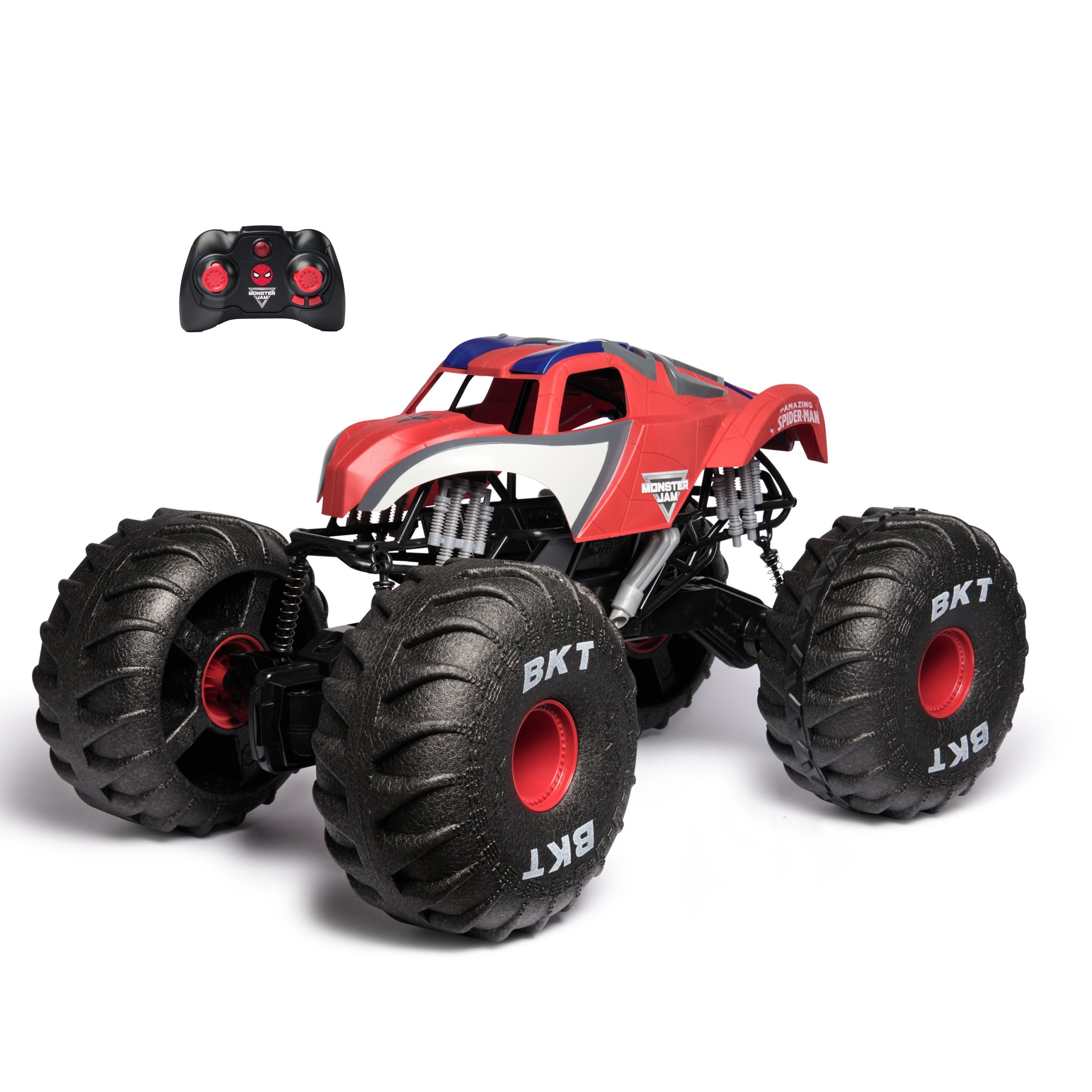 Monster Jam Marvel Mega Spider-Man RC Monster Truck, All-Terrain, Over 2 Feet Long, 1:6 Scale, Super Hero Kids Toys for Boys and Girls Ages 4 and Up