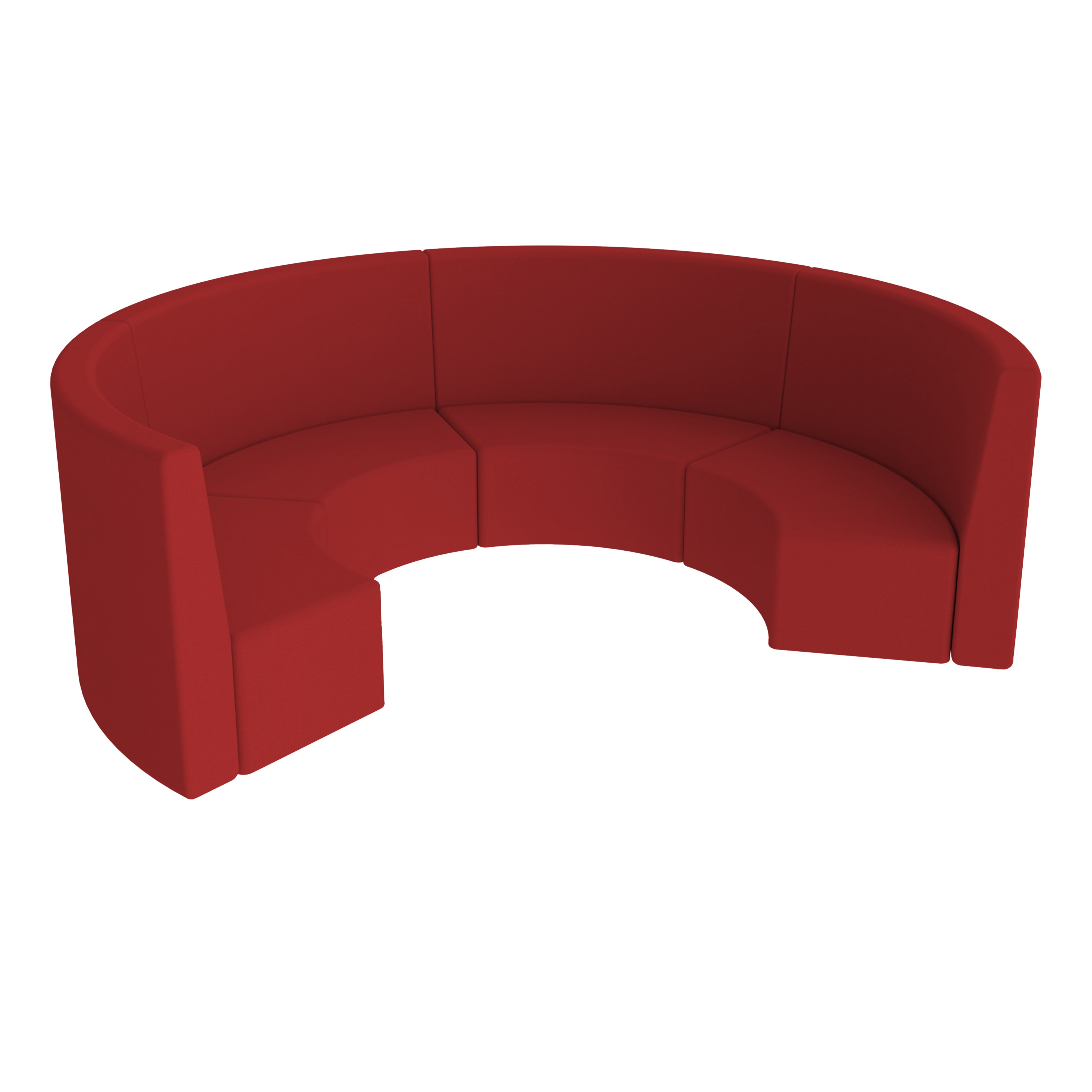 Pro Series Tallback S Curve Chairs 12" Seat Height, 4-Piece Set - Crimson