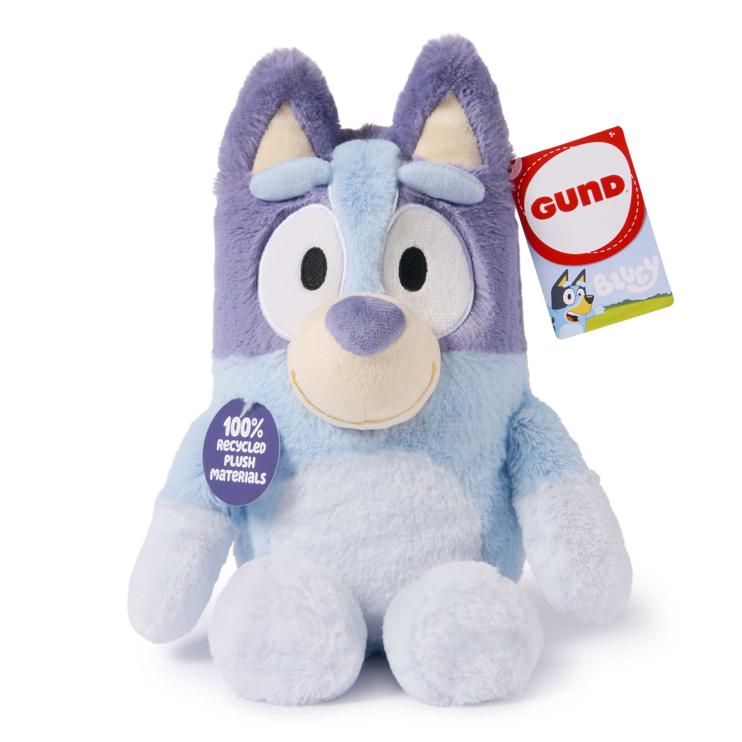 GUND Bluey Sustainably Soft Plush, Made with Recycled Materials, Stuffed Animals for Kids & Toddlers, Blue, 13”