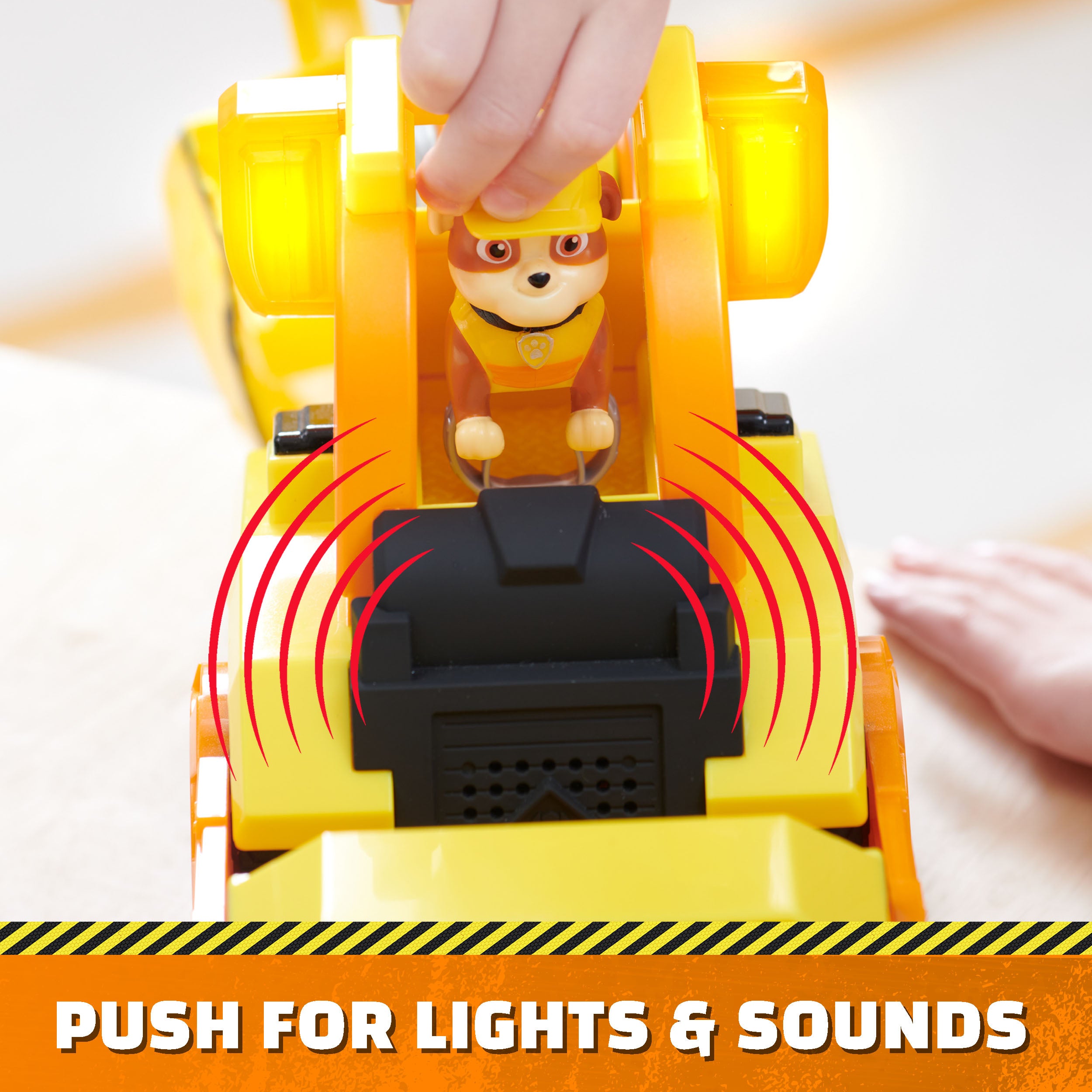Rubble & Crew, Bark Yard Deluxe Bulldozer Construction Truck Toy with Lights, Sounds & Rubble Action Figure, Kids Toys for Boys & Girls Ages 3+