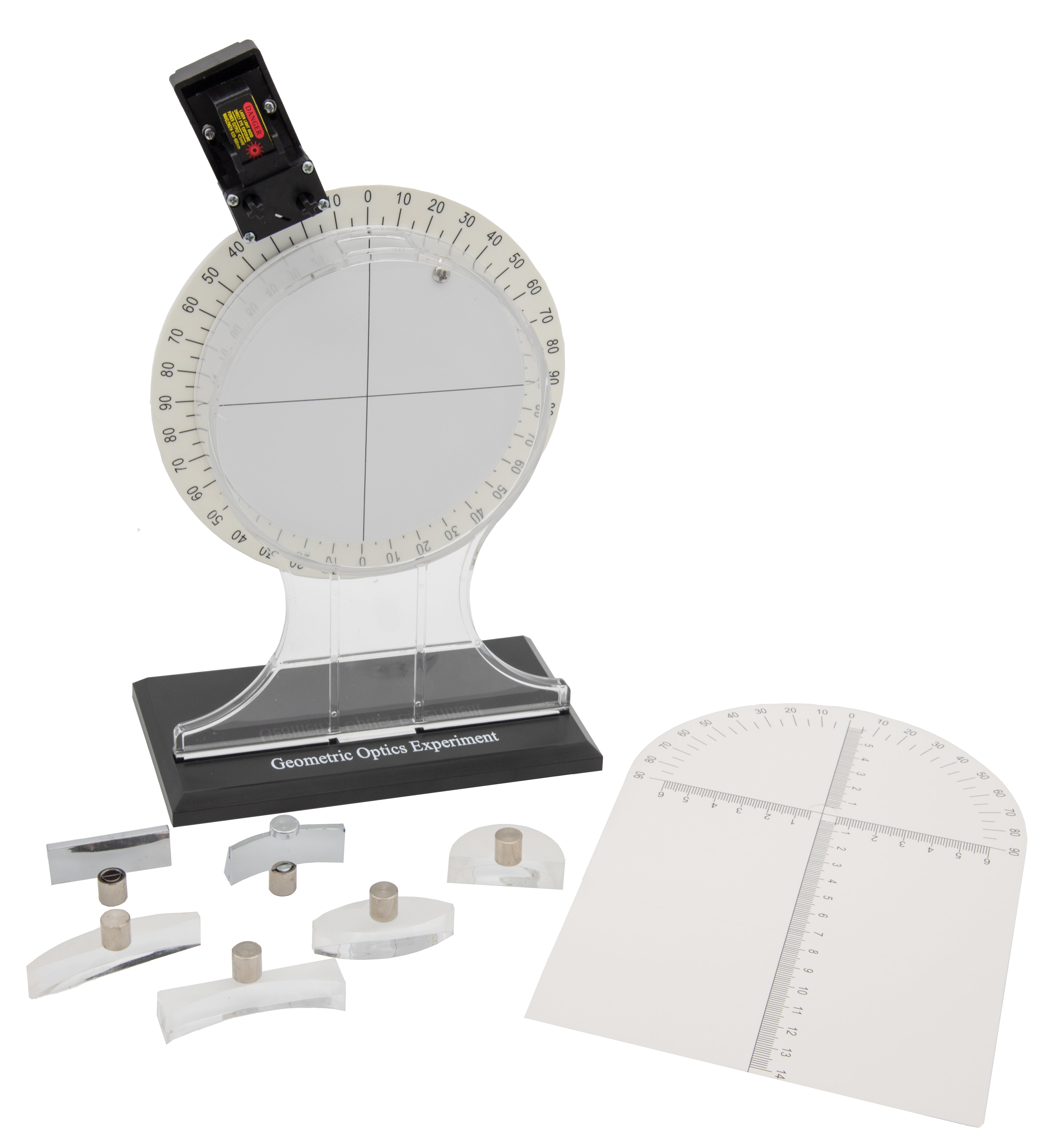 Optical Water Tank for experiments in light propagation, reflection, refraction. With laser light.