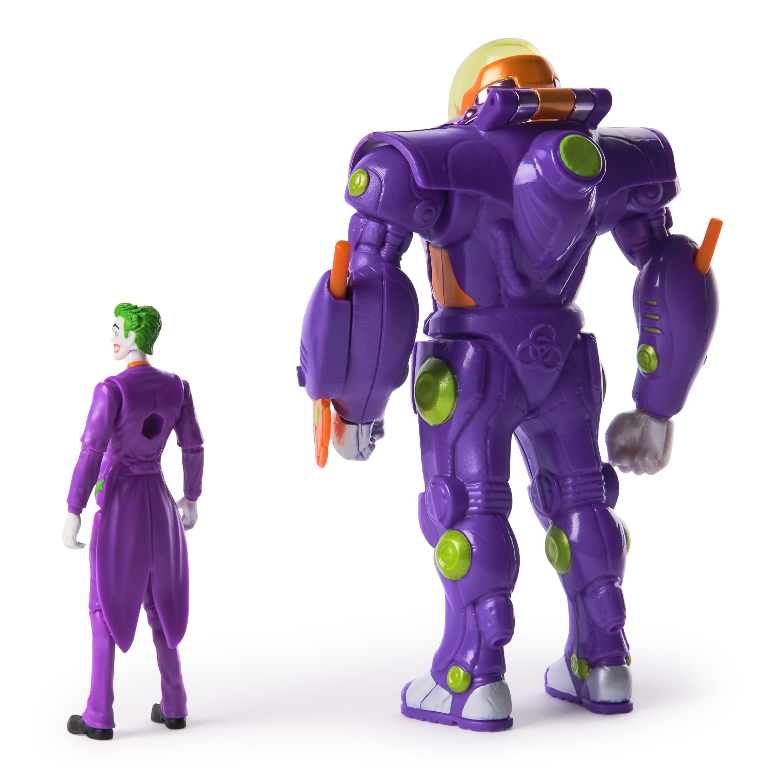 DC Comics, Metal Force The Joker Action Figure, 6-Inch with 4-Inch Mini Figure, Built-in Blaster and Armor Suit, Super Hero Kids Toys for Boys and Girls Ages 4 and Up