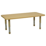 24" x 48" Rectangle T-Molding Activity Table with Adjustable Tiny Tot Legs - Maple/Sand