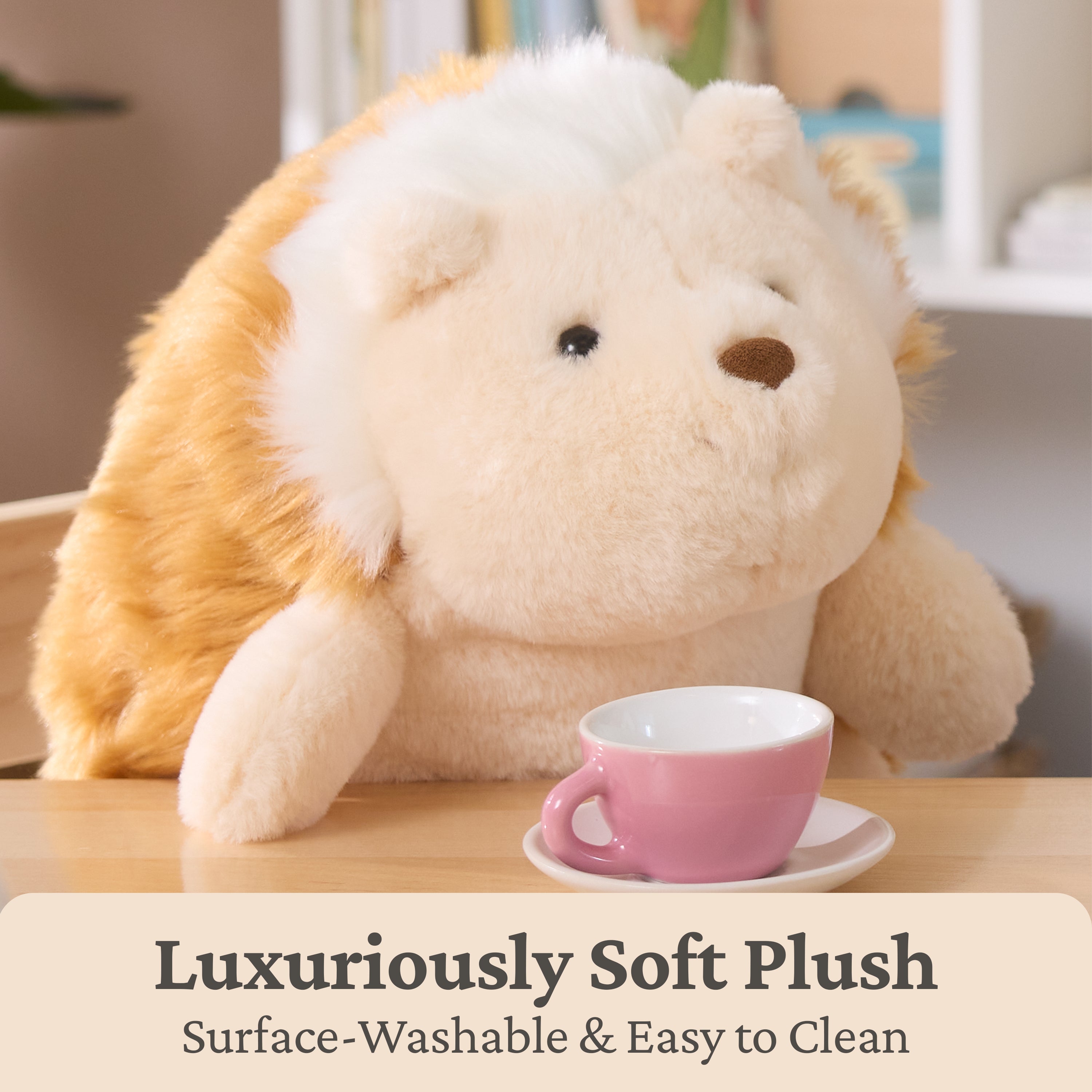 GUND Tea Hedgehog Plush, Premium Stuffed Animal for Ages 1 and Up, Tan/Brown, 10”