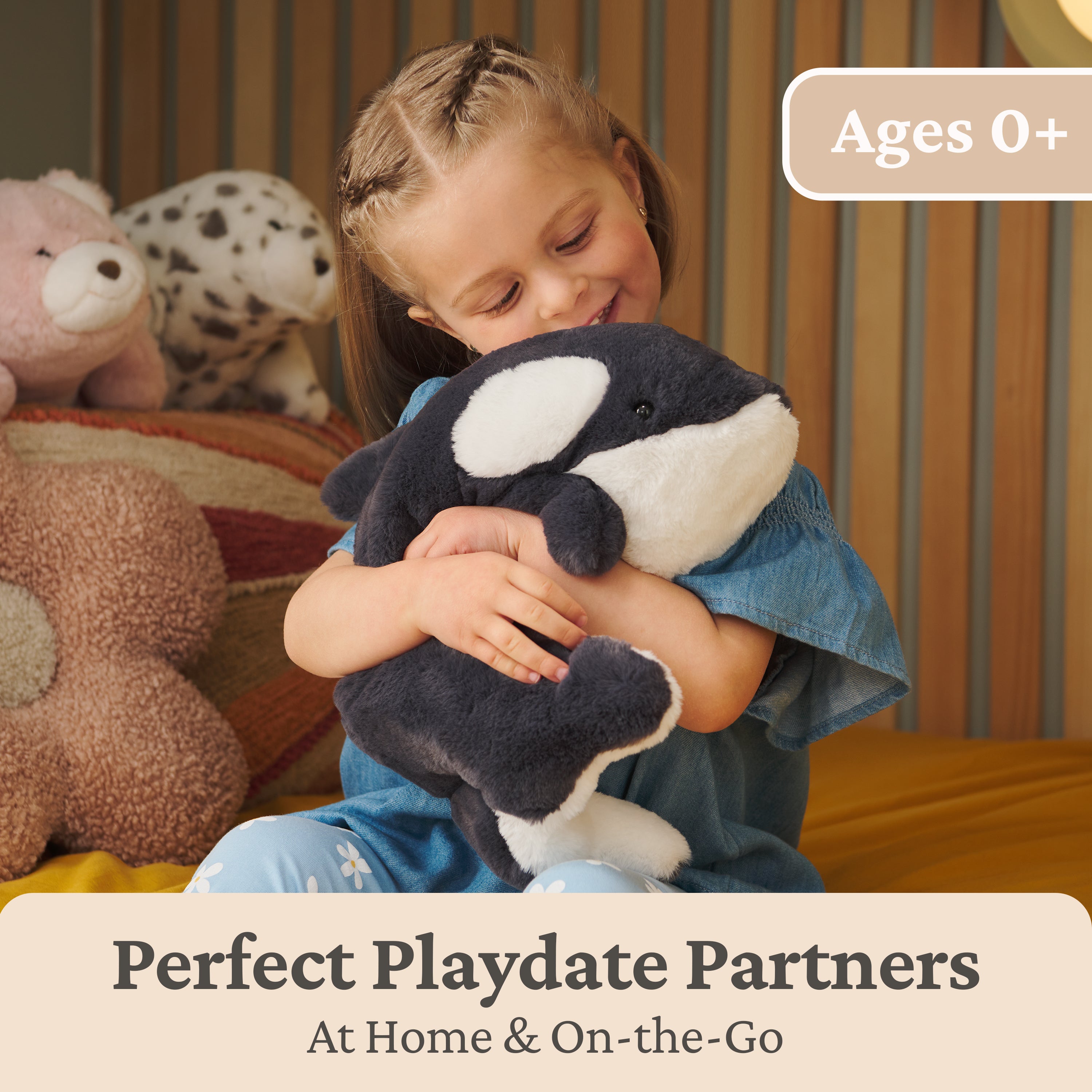 GUND Flynn Orca Whale Plush, Premium Whale Stuffed Animal for Ages 1 and Up, Black/White, 10”