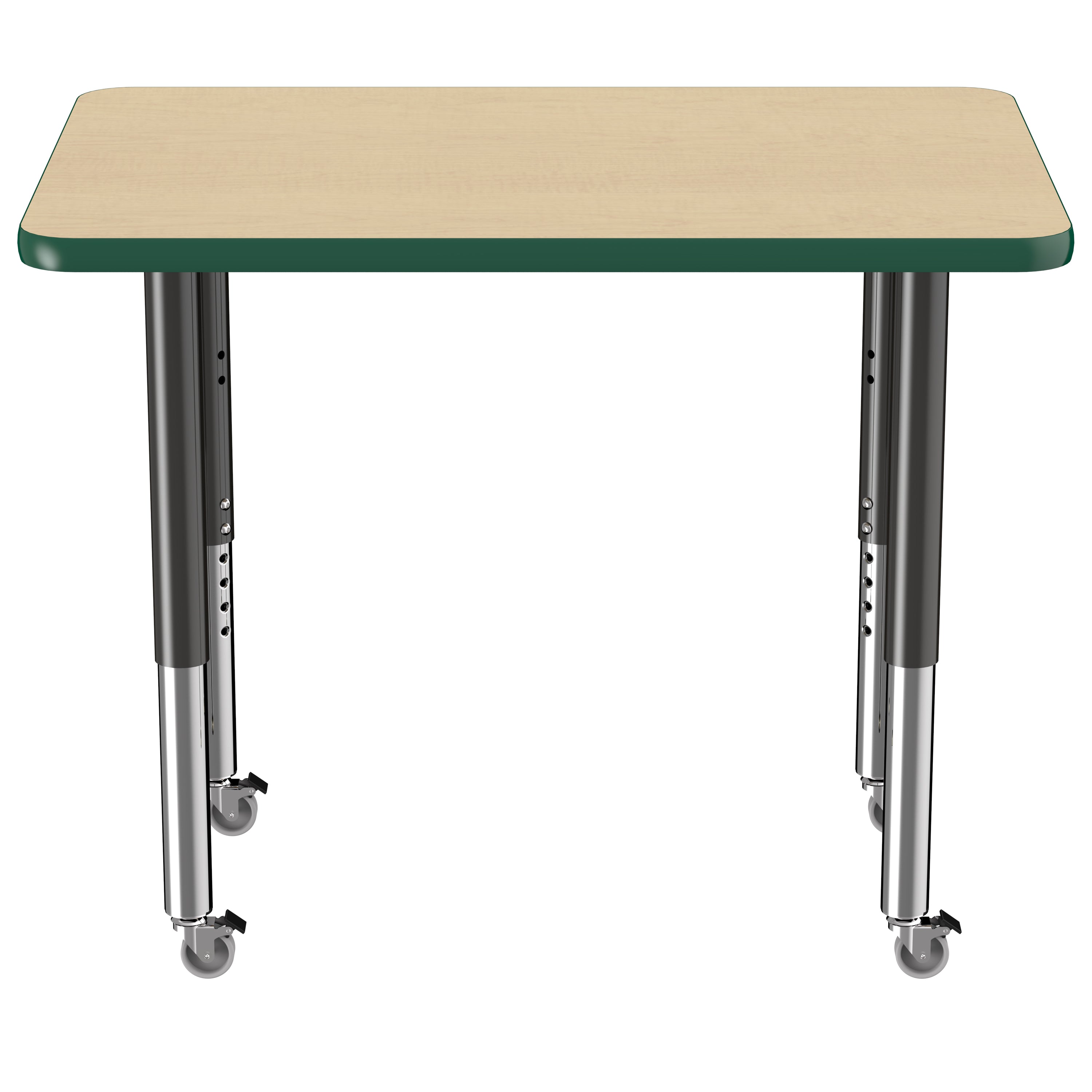24" x 36" Rectangle T-Molding Activity Table with Adjustable Super Legs - Maple/Green/Black