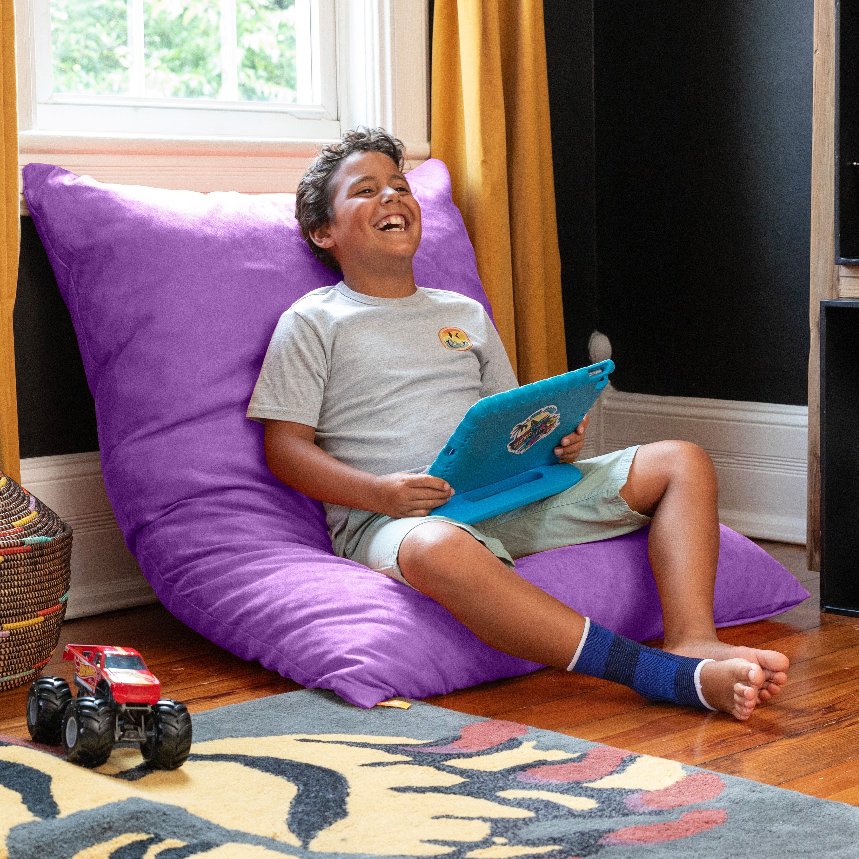 Jaxx 3.5 Ft Pillow Saxx Kids Bean Bag, Grape