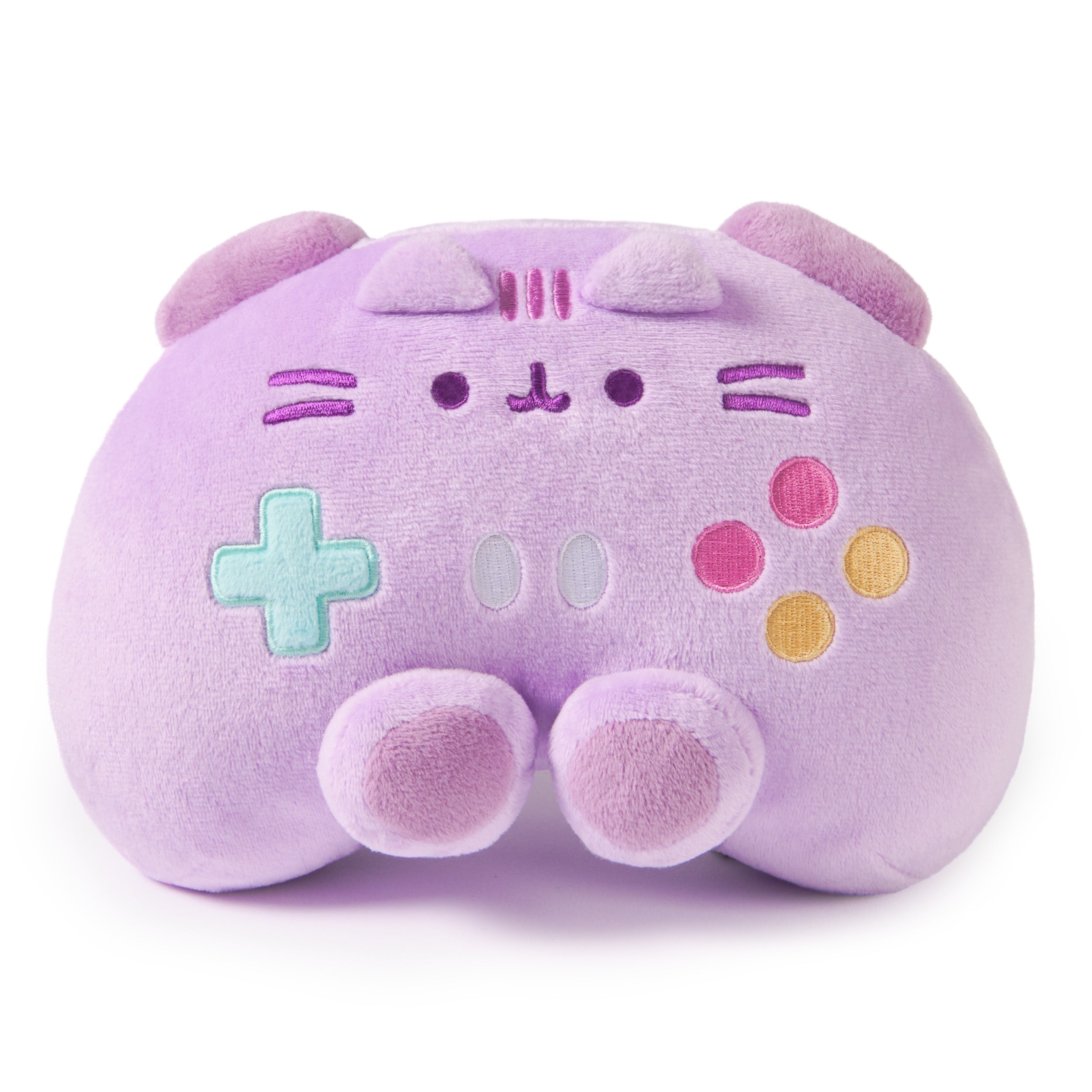 GUND Pusheen Gaming Controller Plush, Squishy Toy, Collectible Plush Toy, Gaming Décor, Stuffed Animal for Ages 8 and Up, Purple, 7”